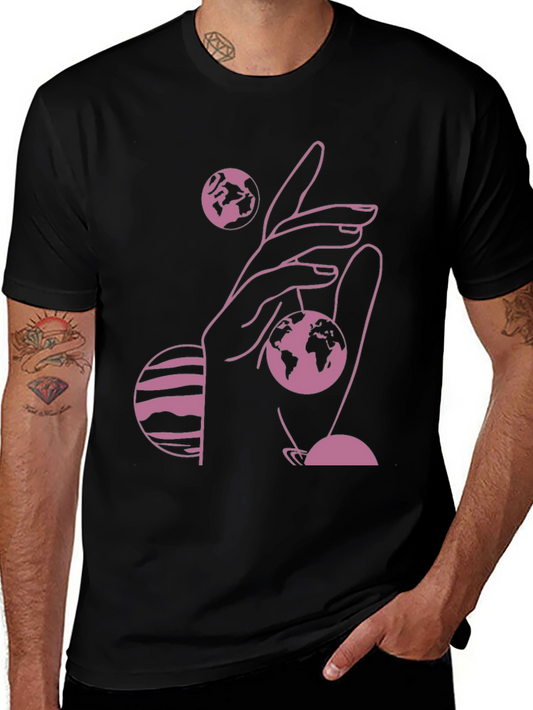 Cosmic Hand Graphic Tee - Black