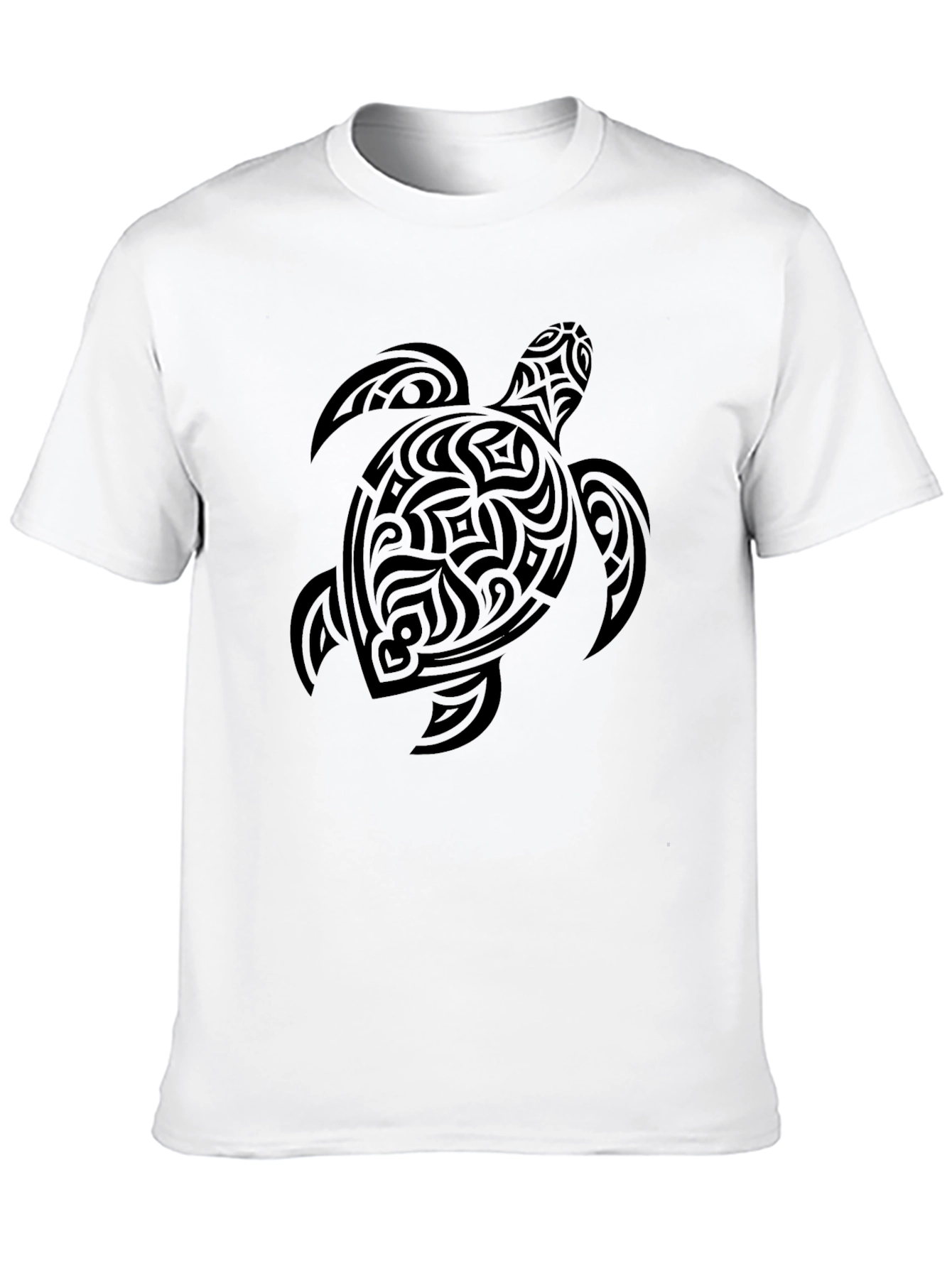 Tribal Turtle Graphic Black T-Shirt