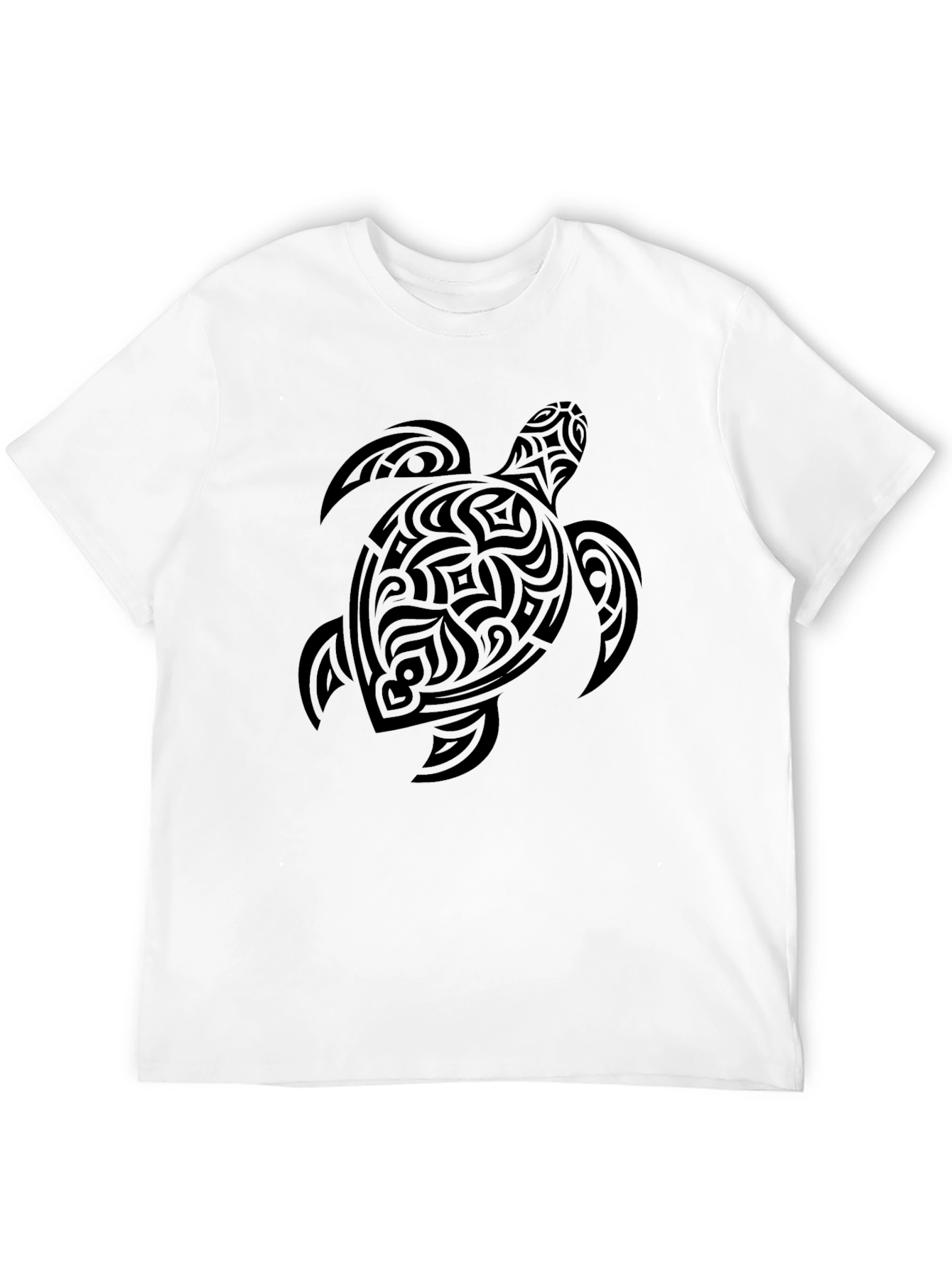 Tribal Turtle Graphic Black T-Shirt