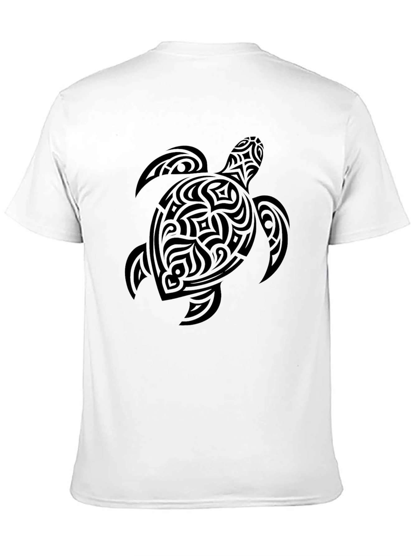 Tribal Turtle Graphic Black T-Shirt