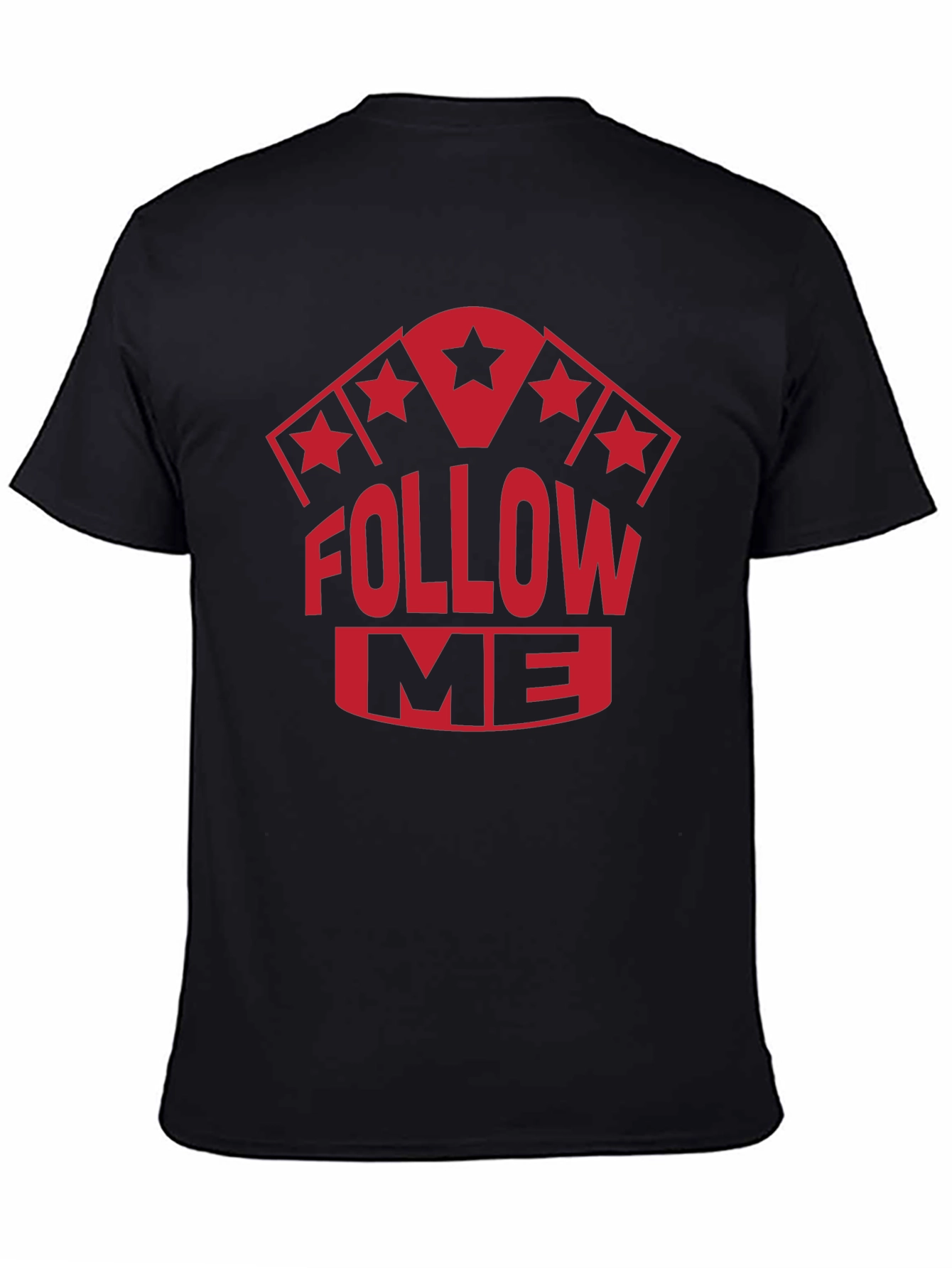 Follow Me Graphic T-Shirt - Black Cotton Tee