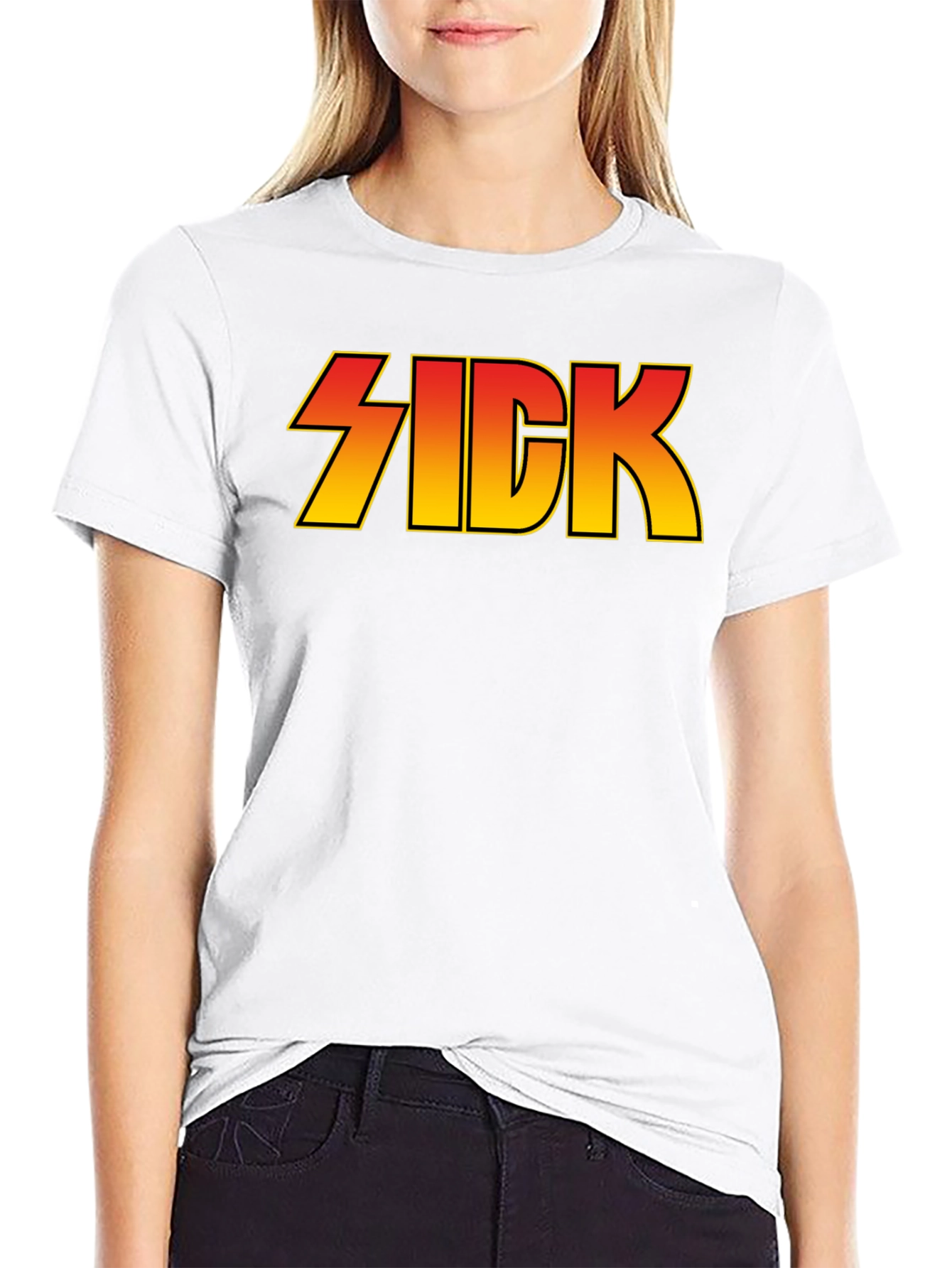 SICK Band Style Graphic T-Shirt - Black
