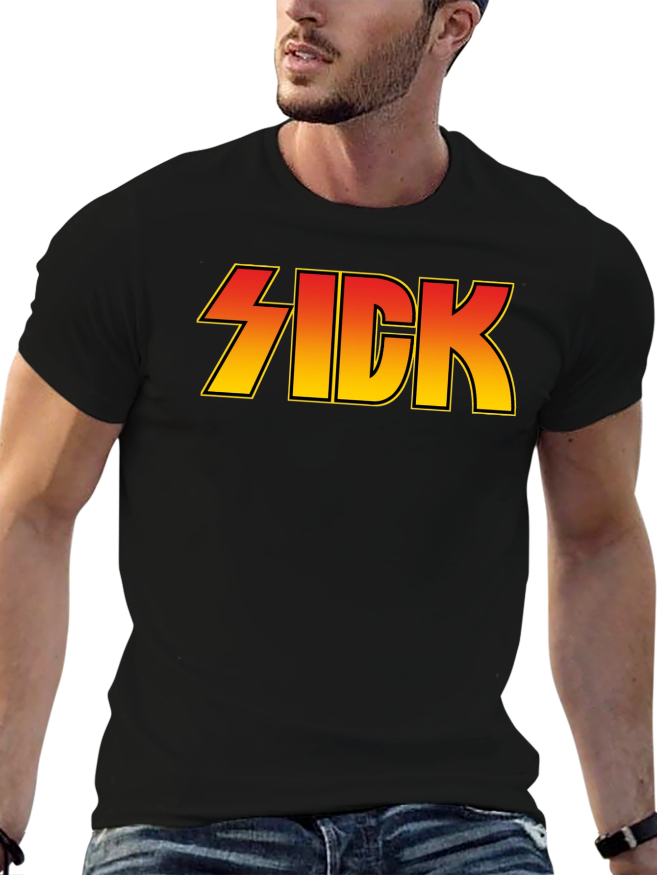 SICK Band Style Graphic T-Shirt - Black