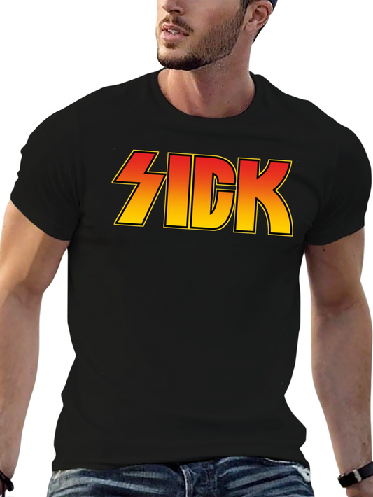 SICK Band Style Graphic T-Shirt - Black