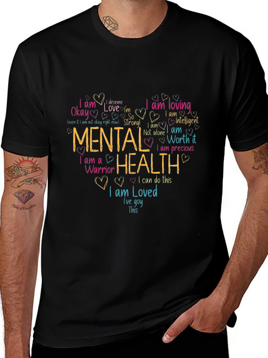 Mental Health Awareness Black T-Shirt