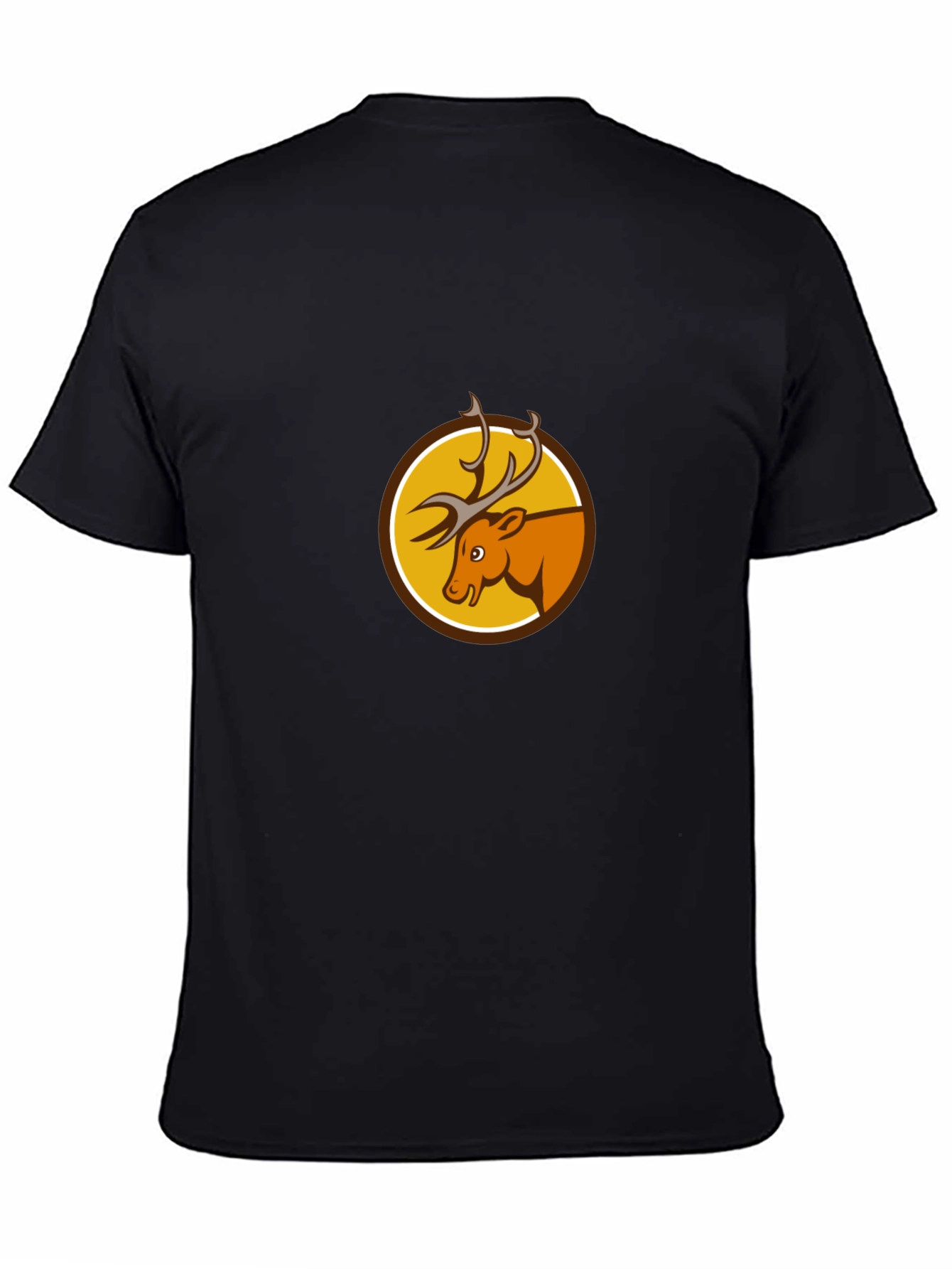 Deer Emblem Black T-Shirt