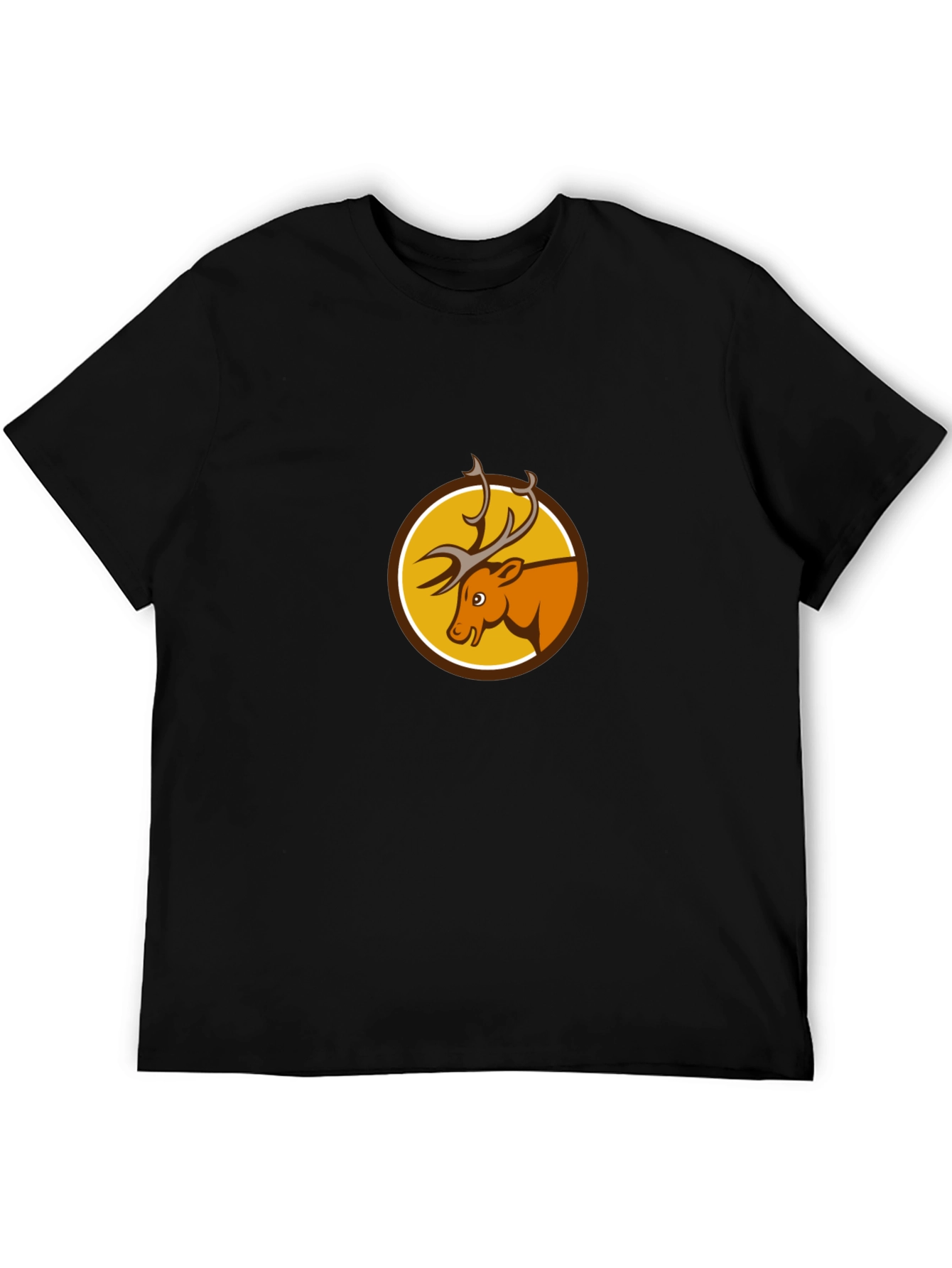 Deer Emblem Black T-Shirt