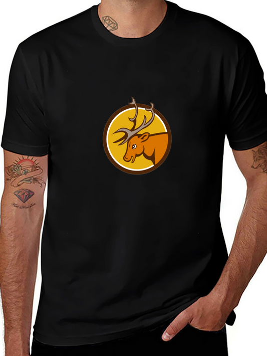 Deer Emblem Black T-Shirt