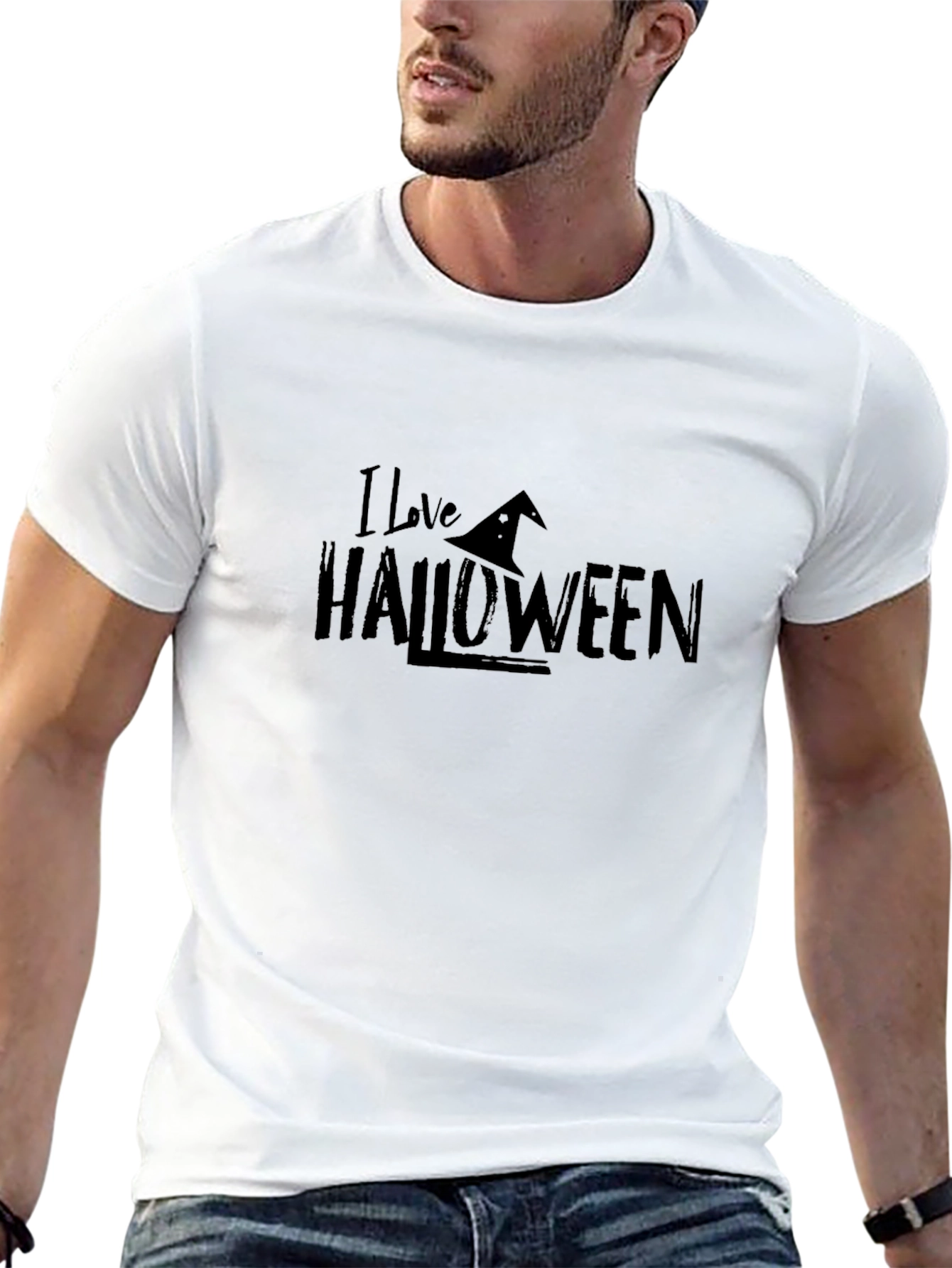 I Love Halloween Black Graphic Tee