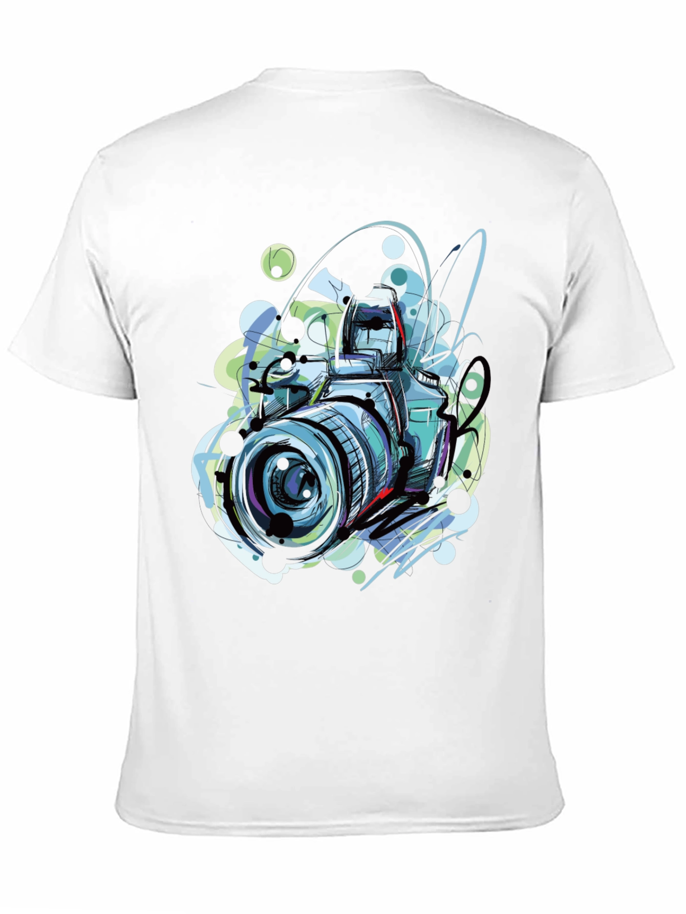 Camera Graphic Print Crew Neck T-Shirt