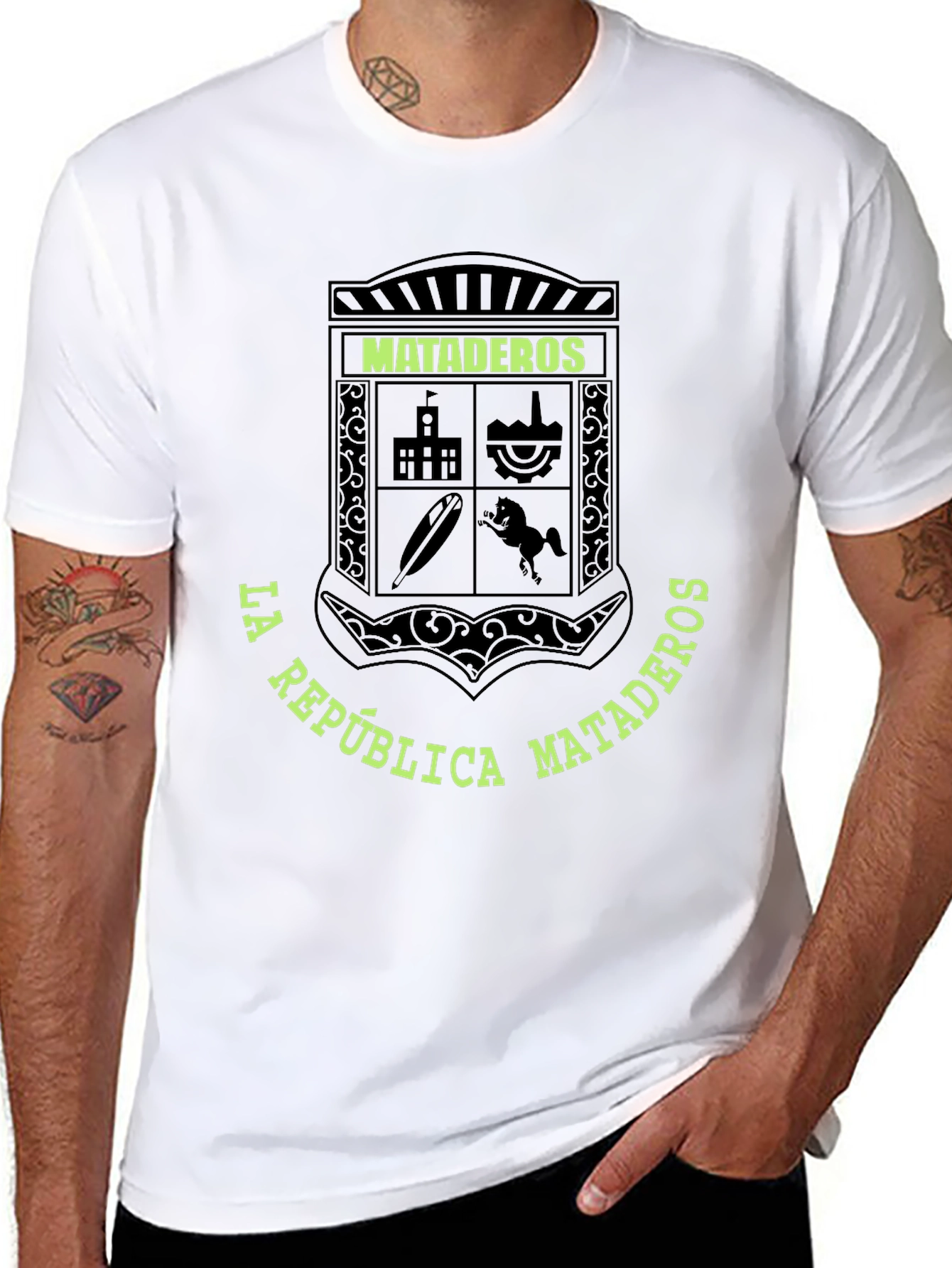 Mataderos Crest Graphic Tee - Black