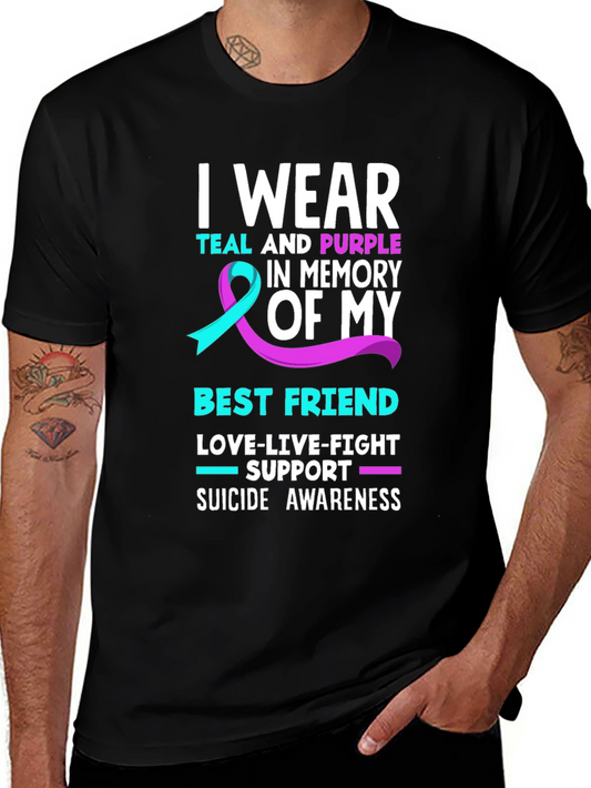 Teal & Purple Suicide Awareness Best Friend T-Shirt