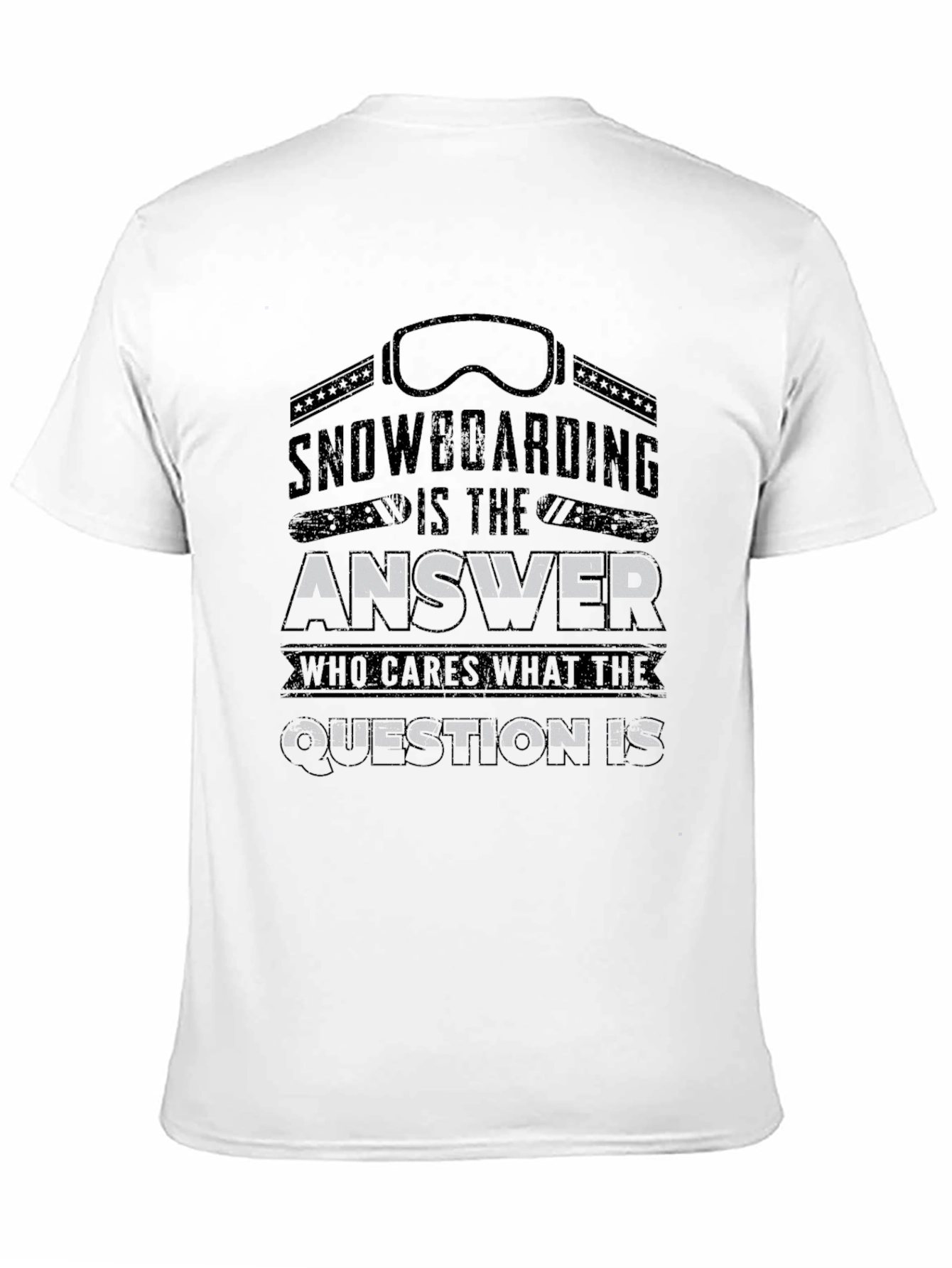 Snowboarding Answer Black T-Shirt