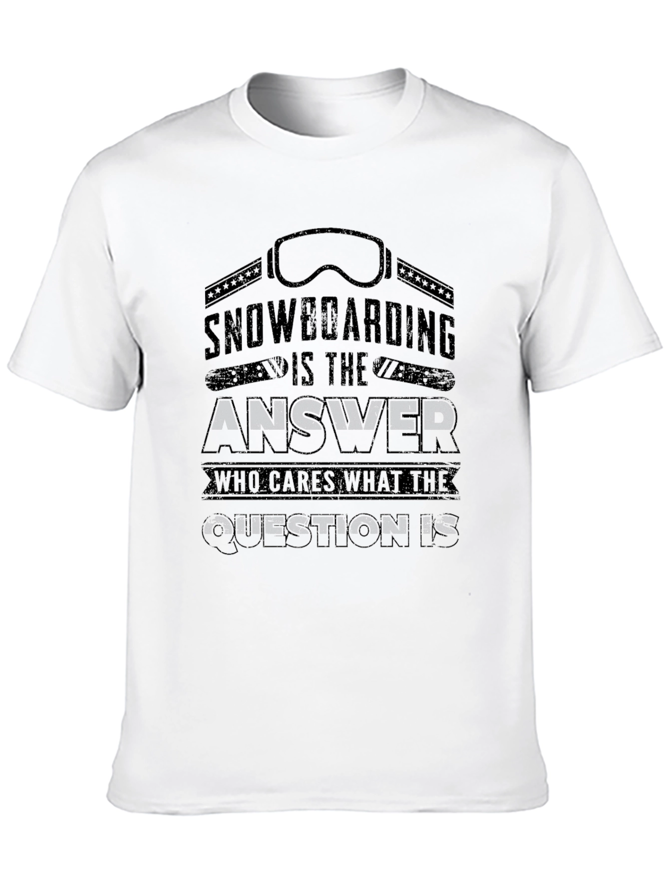 Snowboarding Answer Black T-Shirt