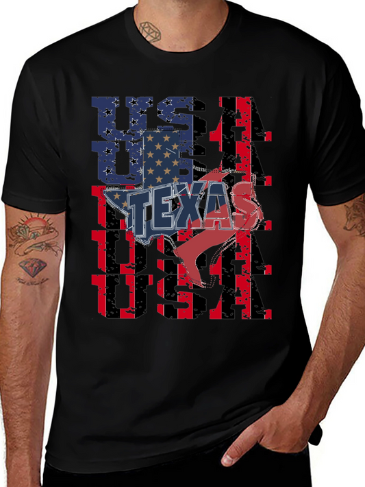 Texas USA Flag Graphic T-Shirt