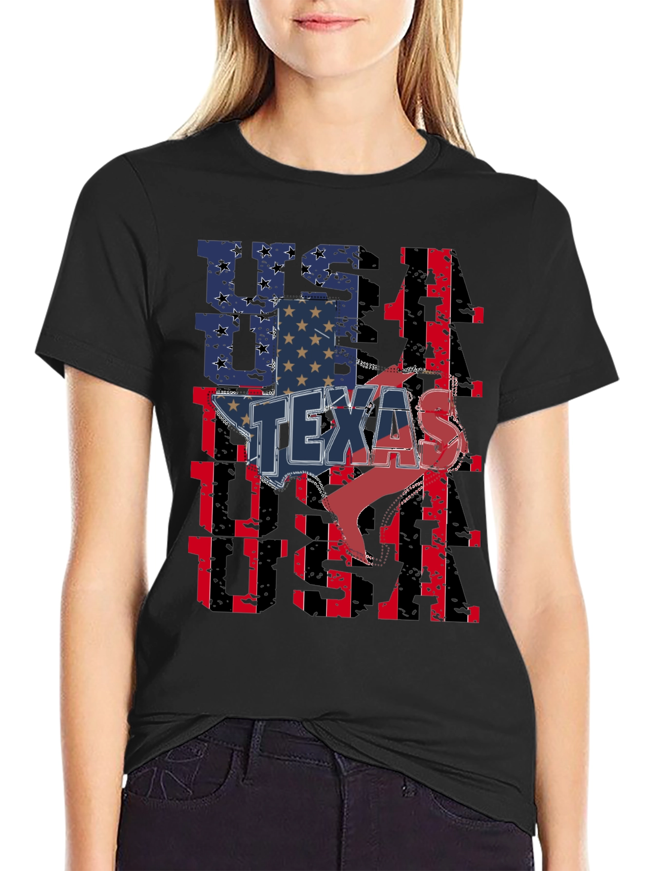 Texas USA Flag Graphic T-Shirt