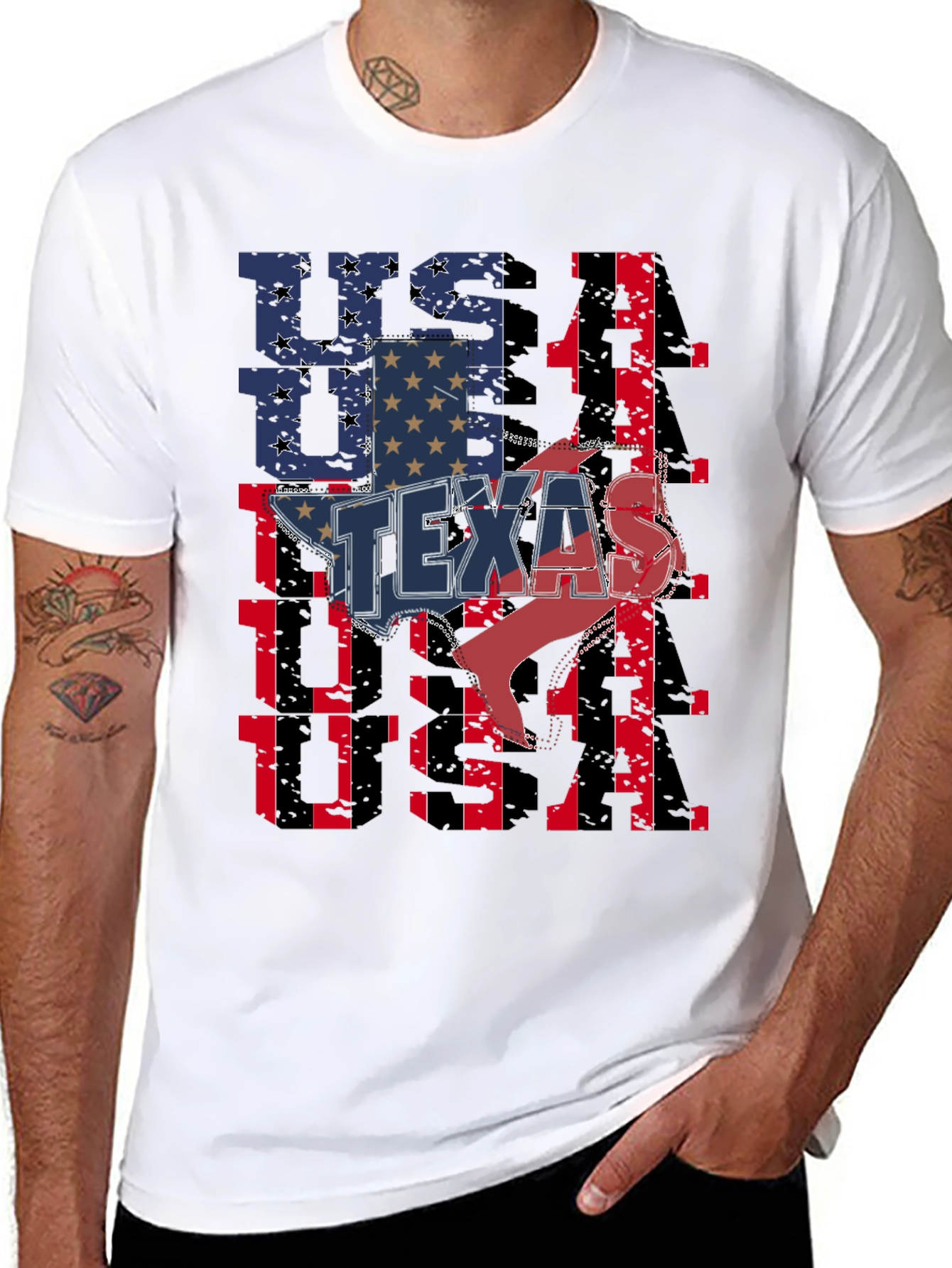 Texas USA Flag Graphic T-Shirt