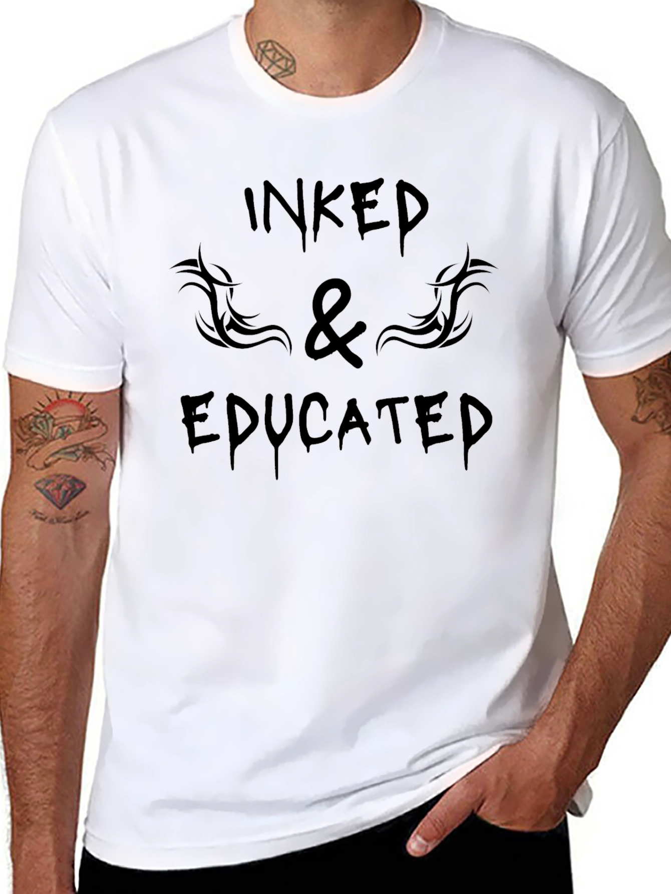 Inked & Educated Graphic T-Shirt - Black