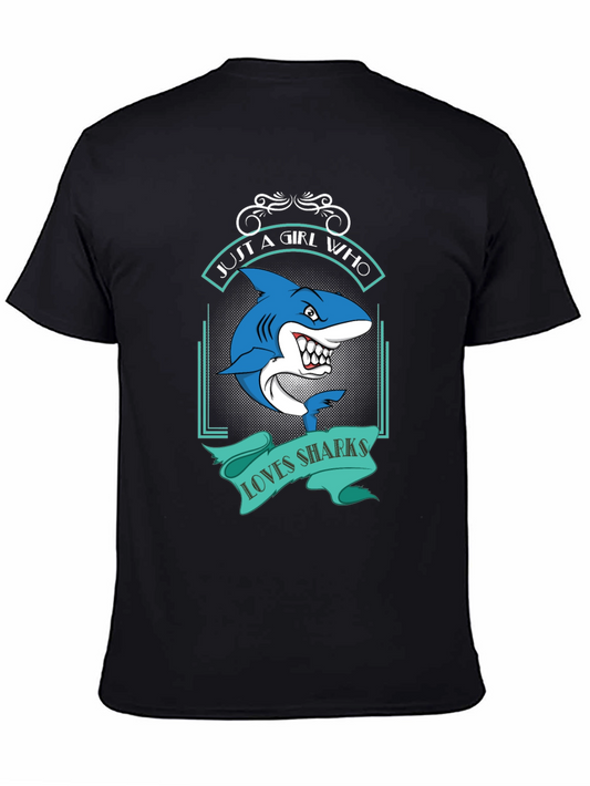 Shark Lover T-Shirt - Just a Girl Who Loves Sharks
