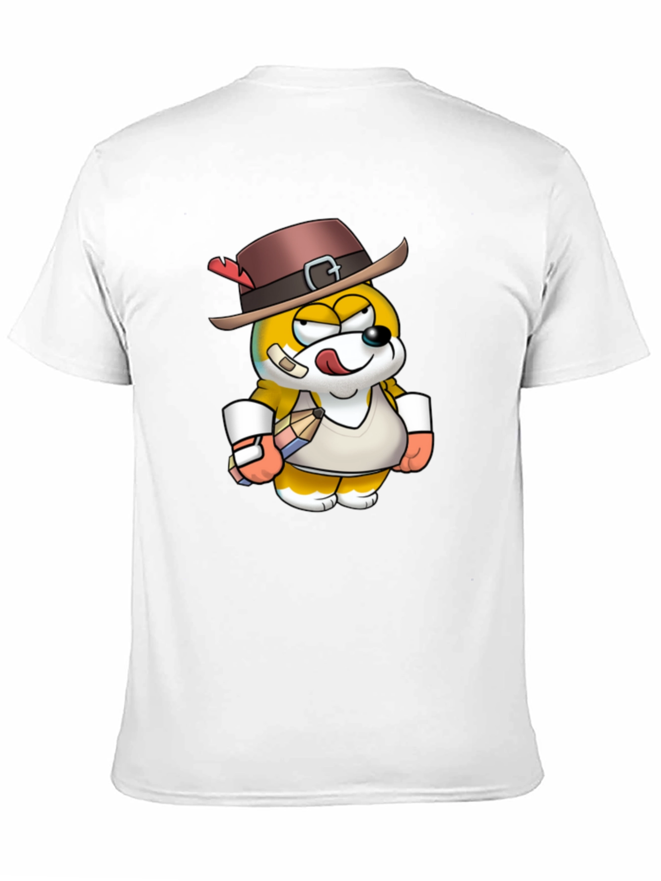 Fun Cartoon Character Black T-Shirt