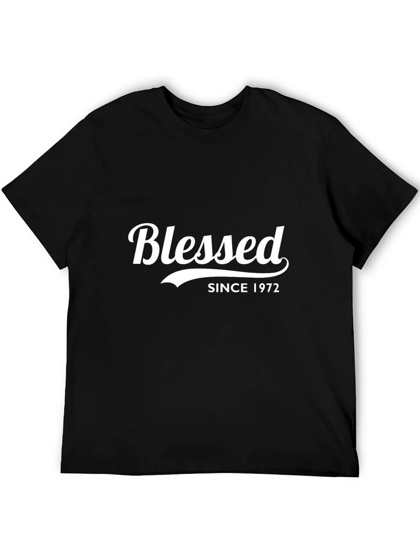 Blessed Since 1972 Black T-Shirt