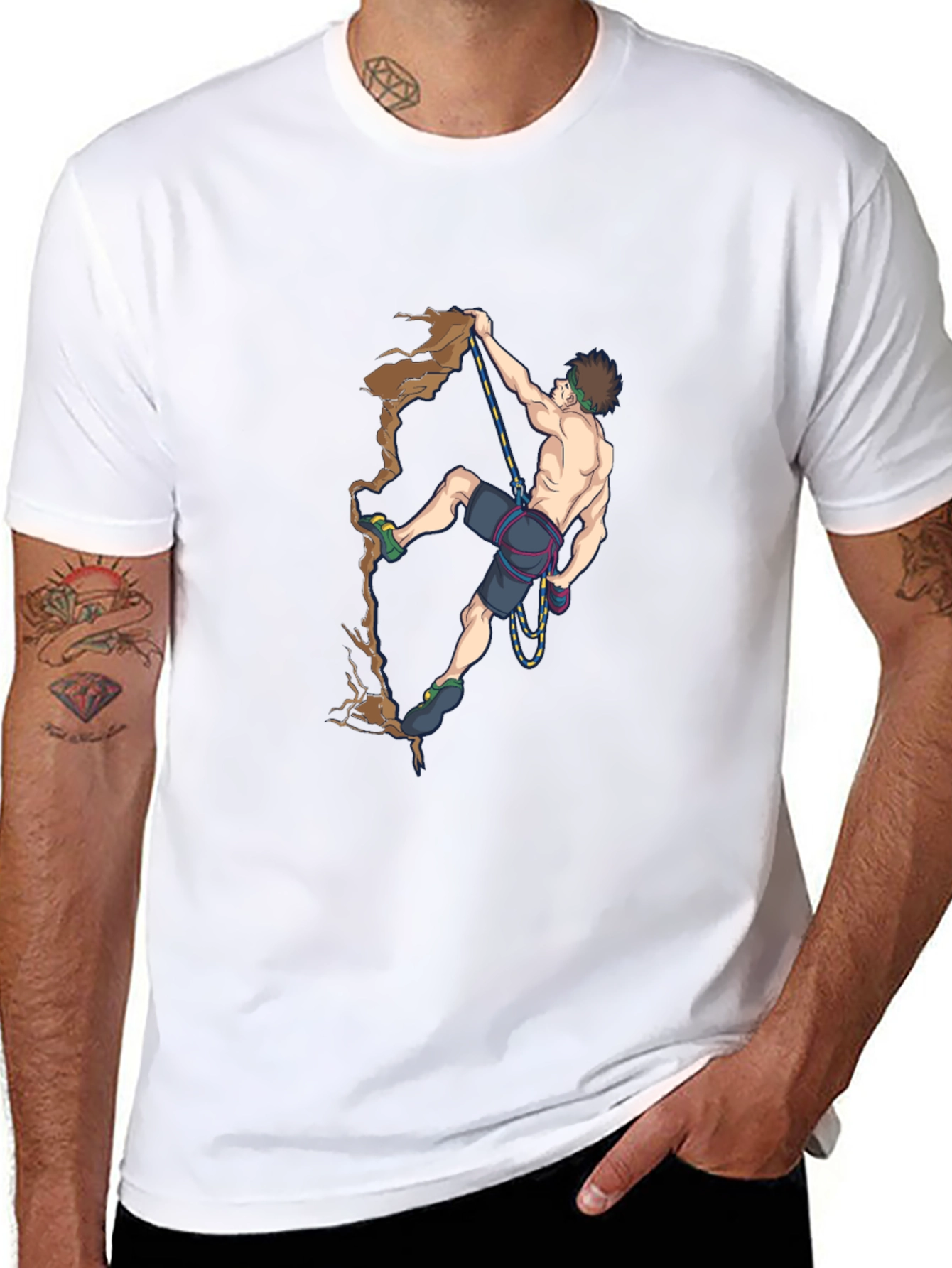 Climber Graphic Tee - Rock Climbing Design