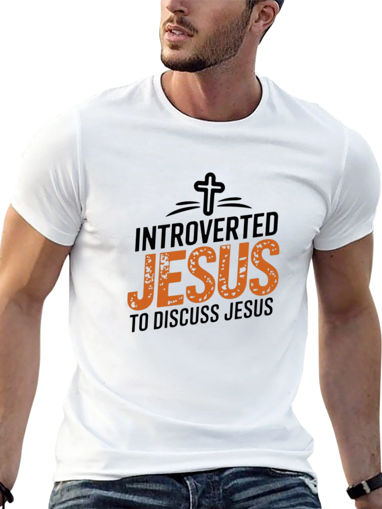 Introverted Jesus T-Shirt: Christian Humor Tee