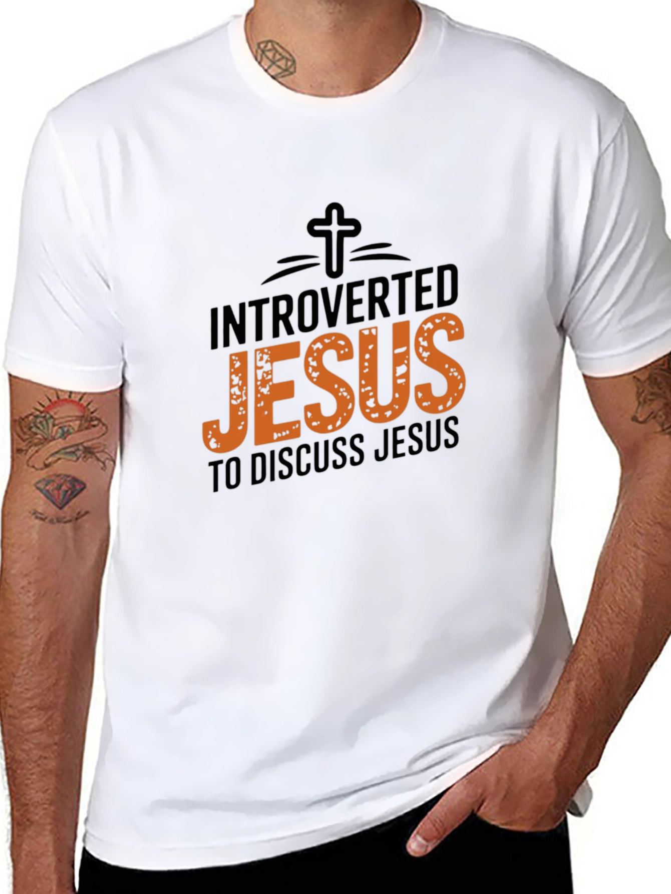 Introverted Jesus T-Shirt: Christian Humor Tee