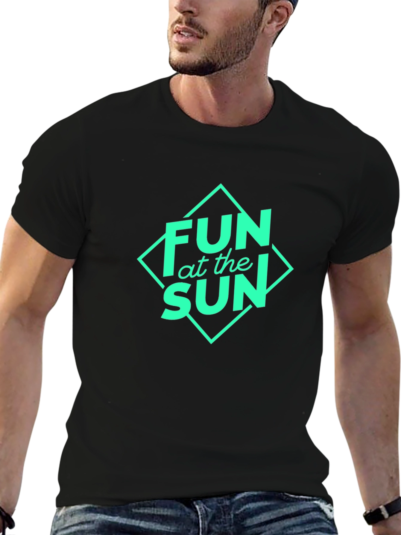 Fun at the Sun Graphic Black T-Shirt
