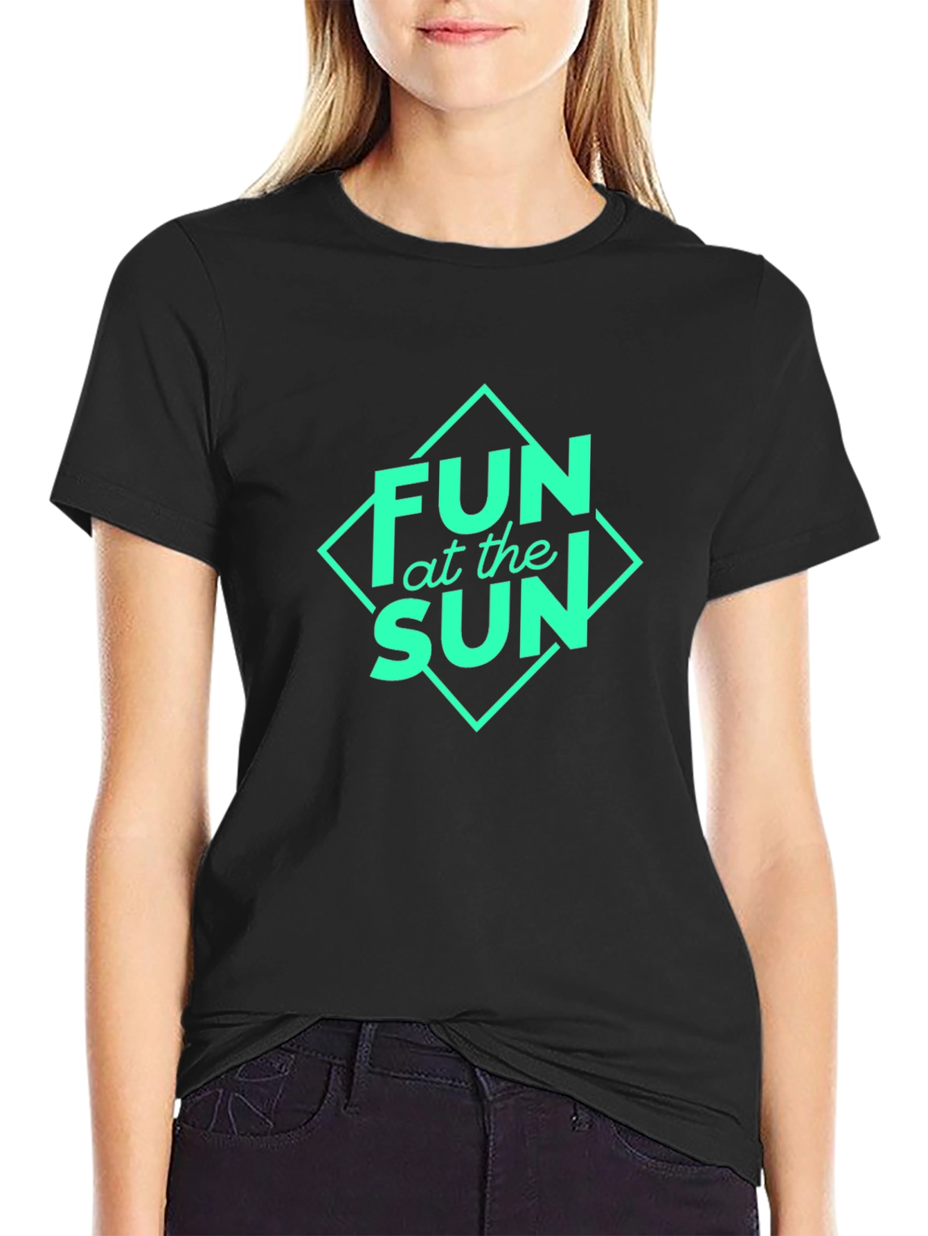 Fun at the Sun Graphic Black T-Shirt
