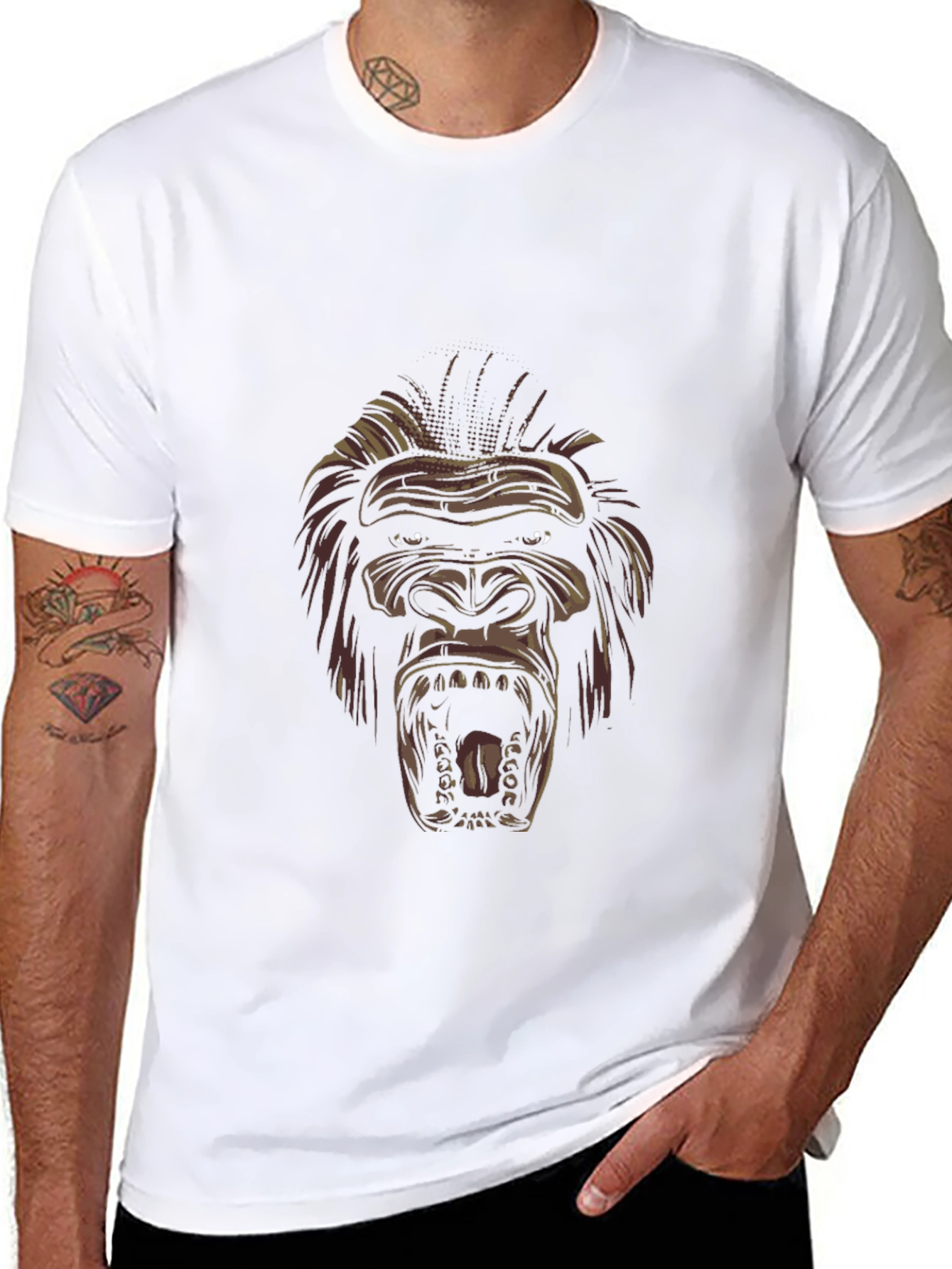 Gorilla Graphic T-Shirt - Black