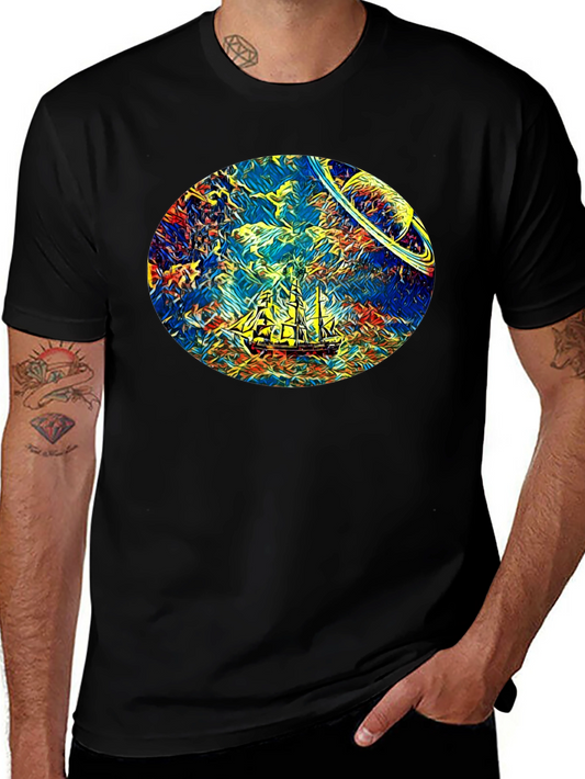 Space Sailing T-Shirt - Artistic Design