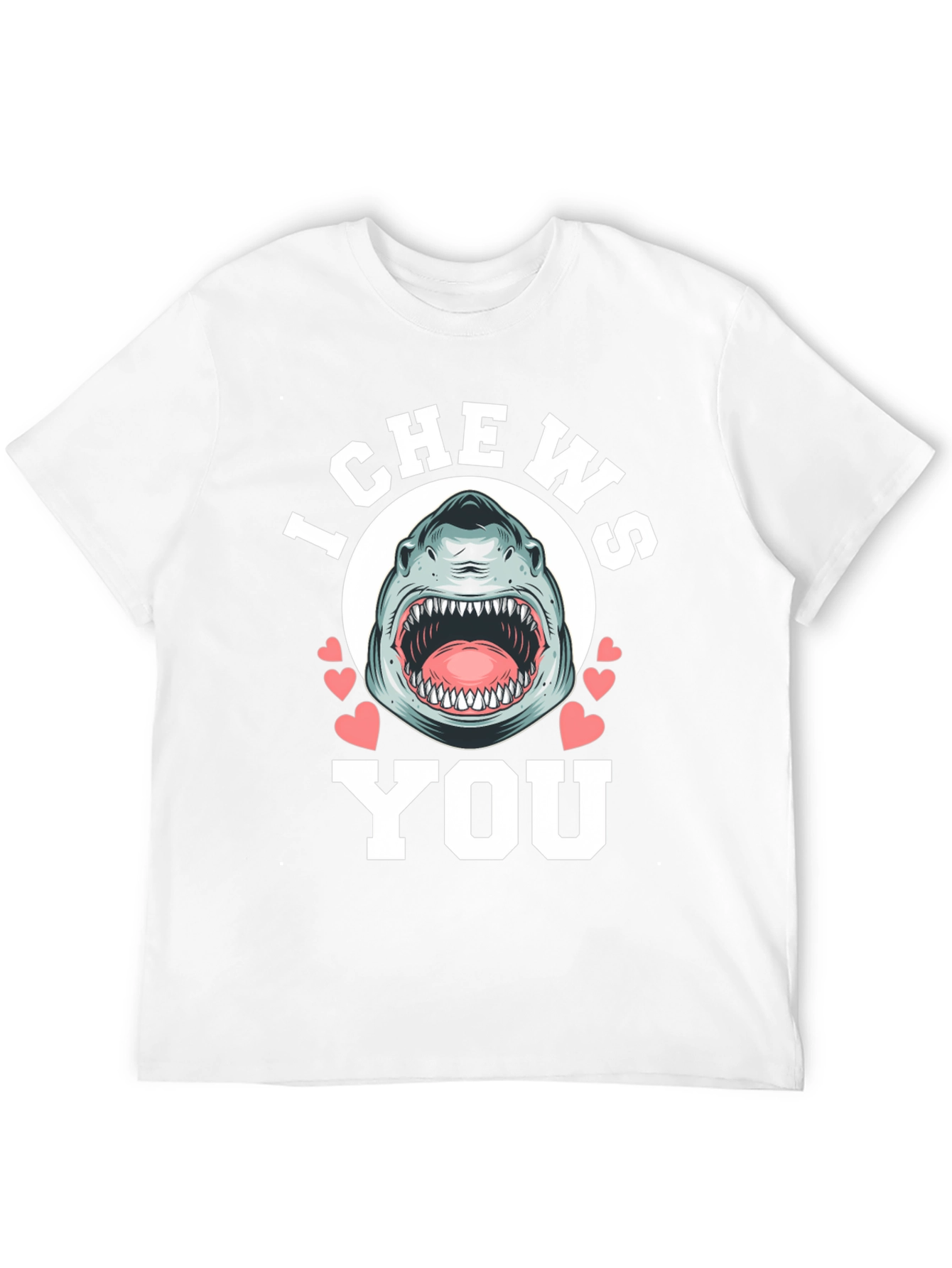 I Chews You Shark Graphic Tee - Black