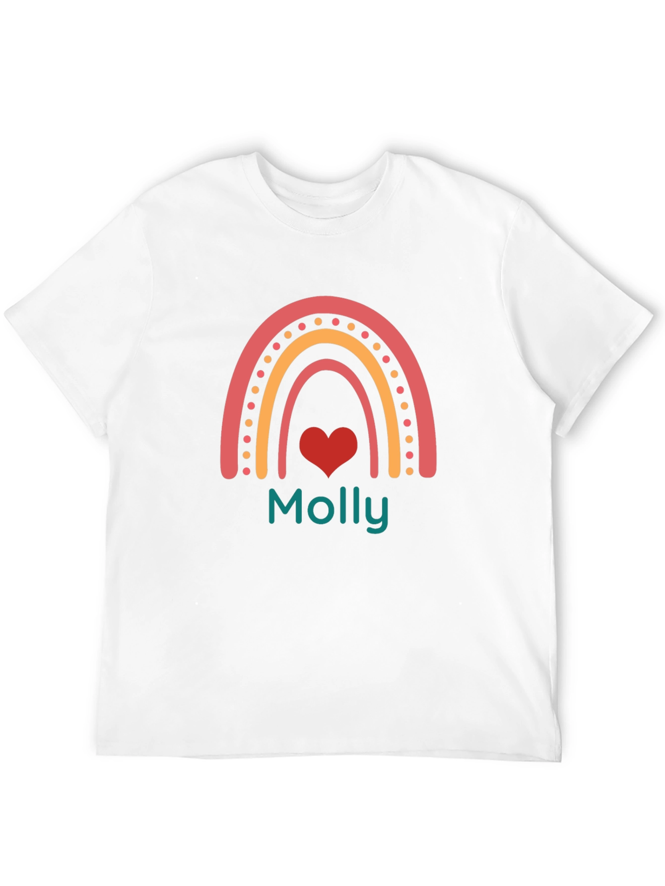 Molly Rainbow Heart Tee - Black Casual T-Shirt