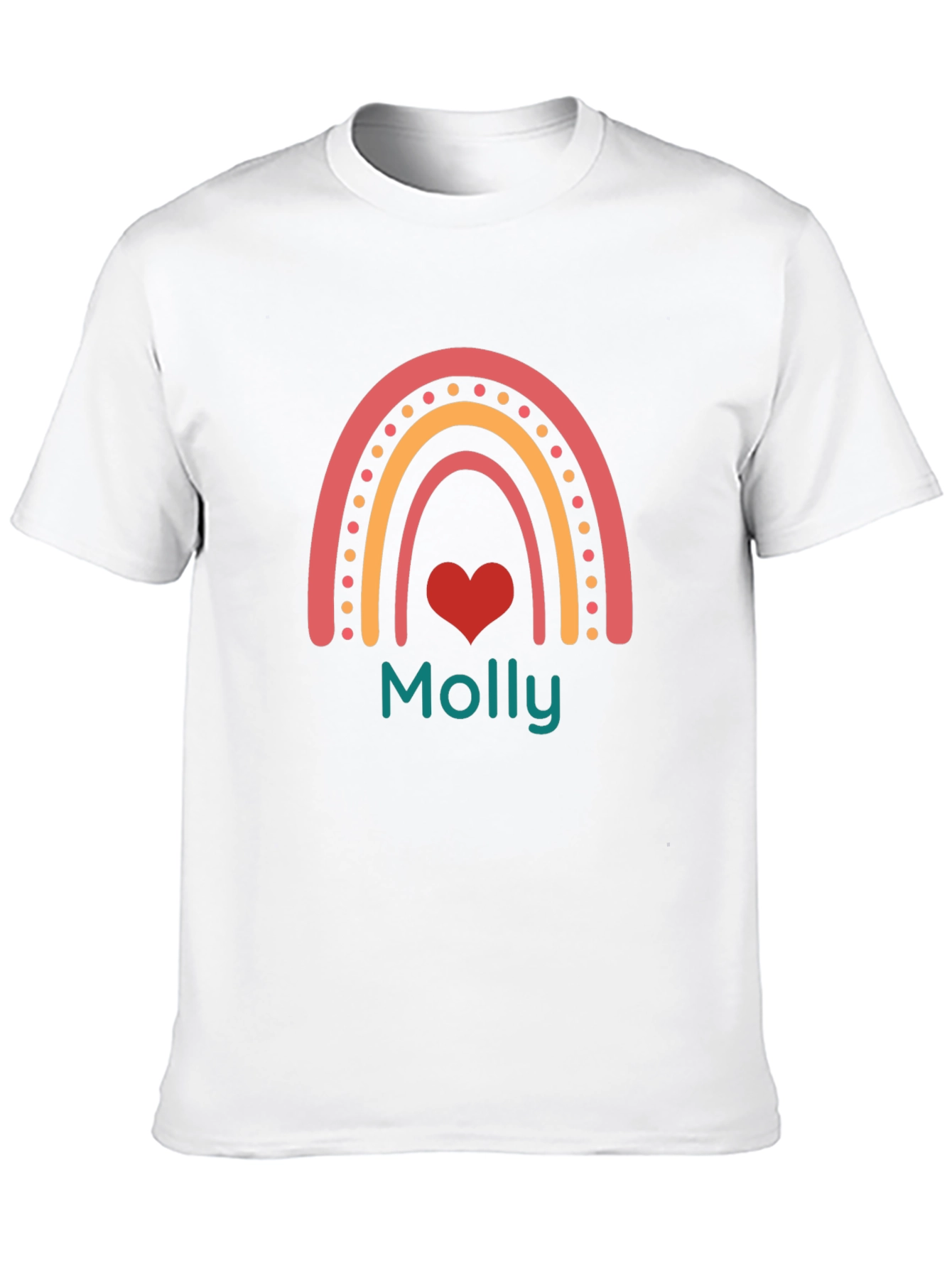 Molly Rainbow Heart Tee - Black Casual T-Shirt