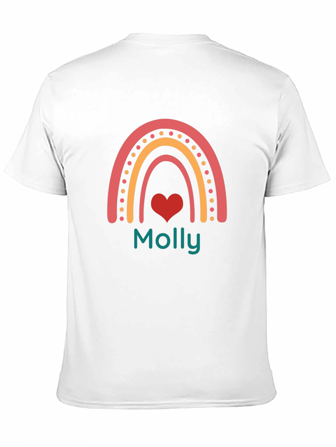 Molly Rainbow Heart Tee - Black Casual T-Shirt