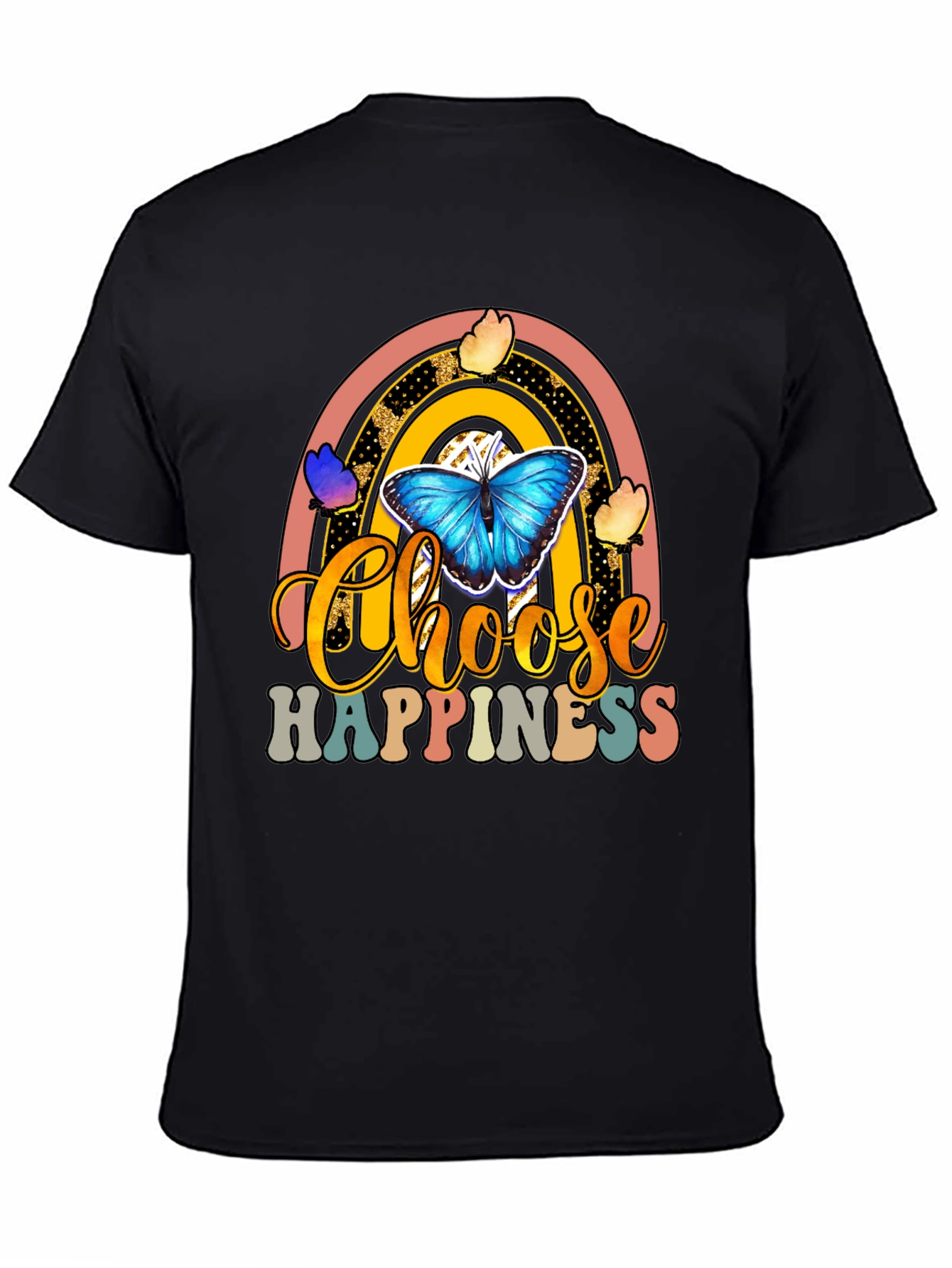 Choose Happiness Rainbow Butterfly T-Shirt