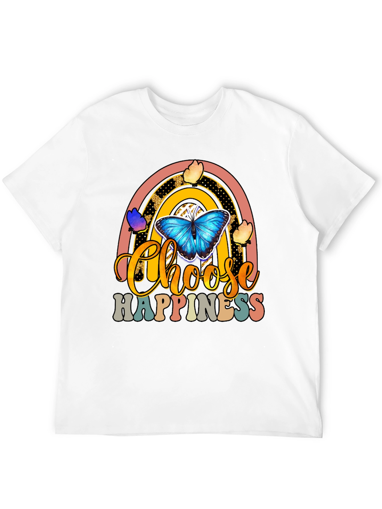Choose Happiness Rainbow Butterfly T-Shirt