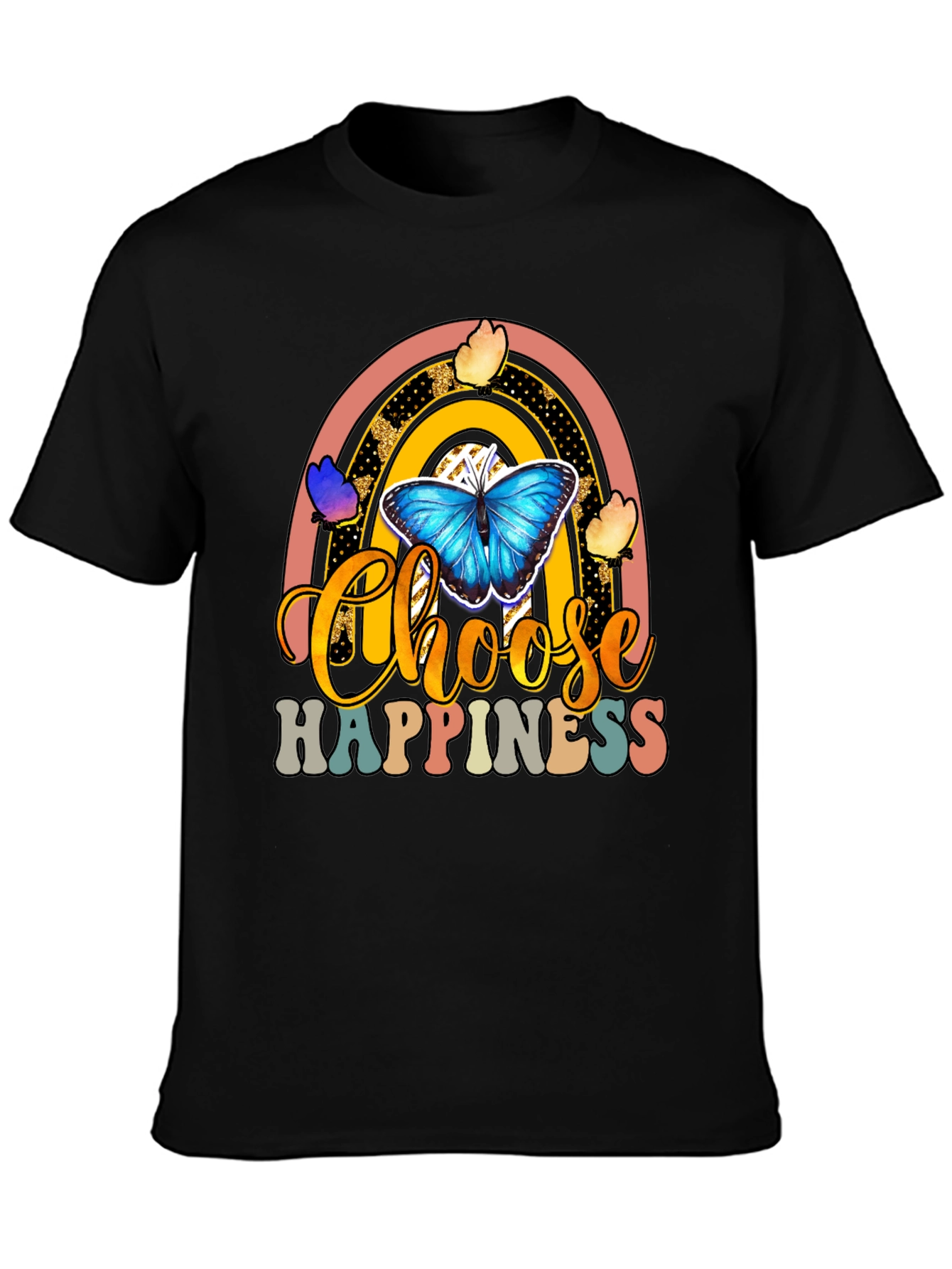 Choose Happiness Rainbow Butterfly T-Shirt