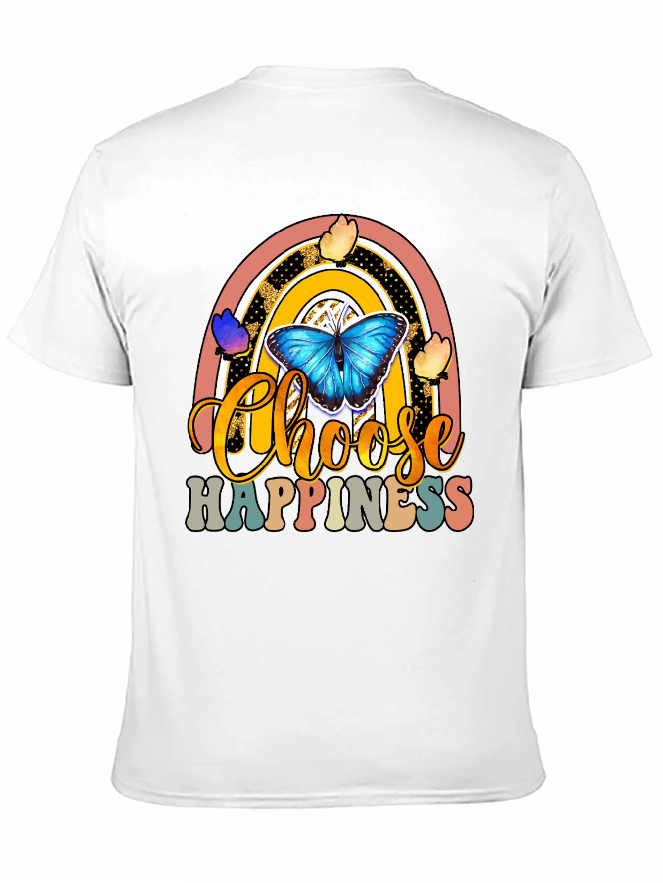 Choose Happiness Rainbow Butterfly T-Shirt