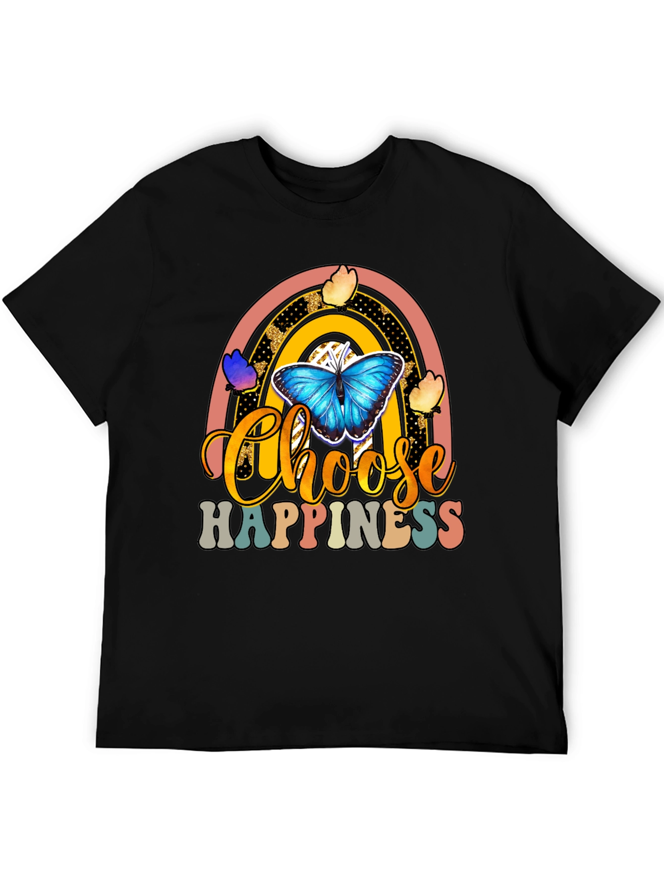 Choose Happiness Rainbow Butterfly T-Shirt