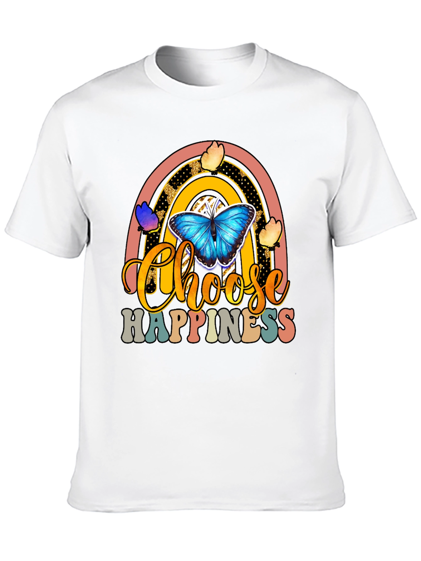 Choose Happiness Rainbow Butterfly T-Shirt
