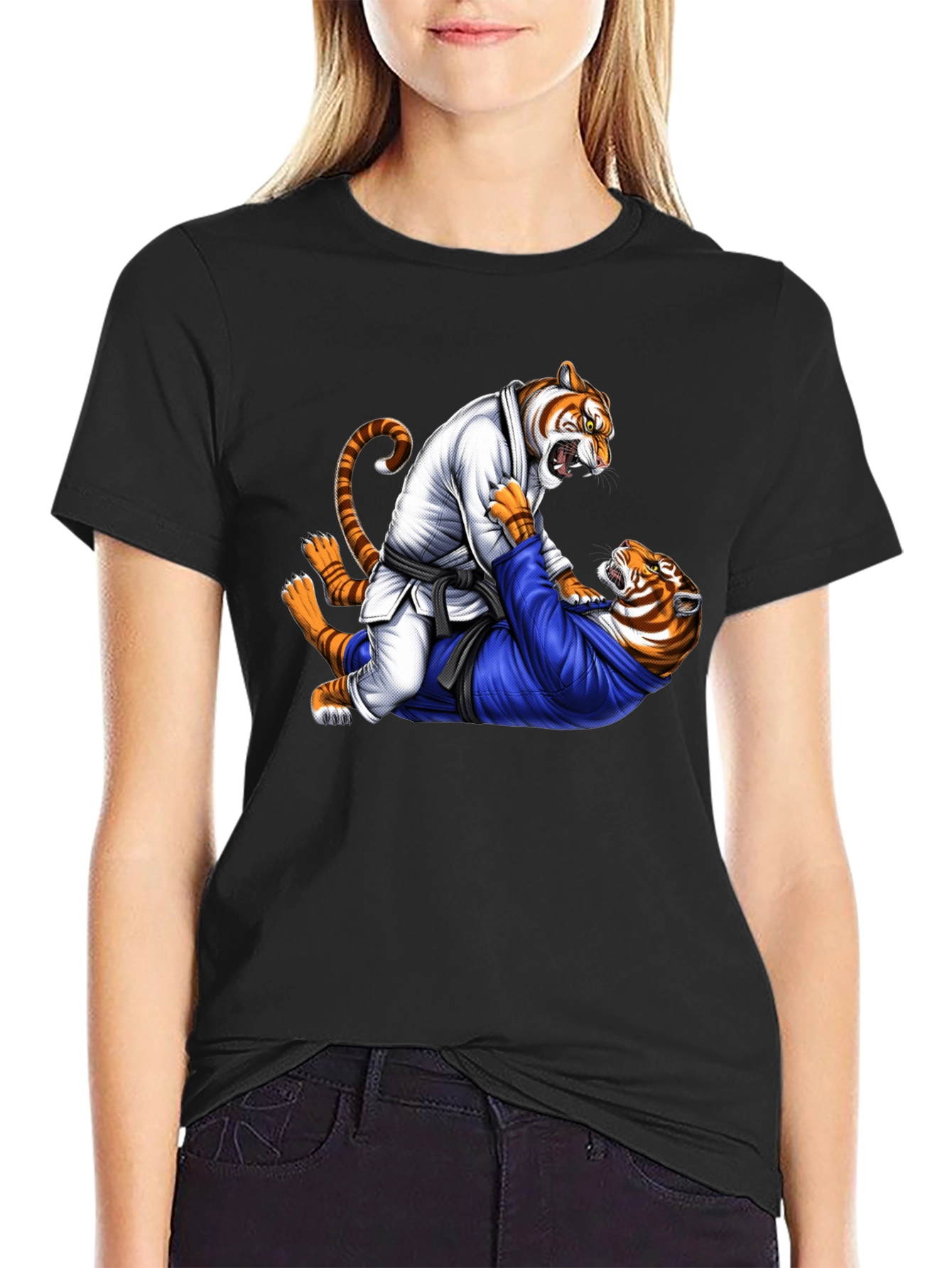 BJJ Tiger T-Shirt - Black Martial Arts Tee