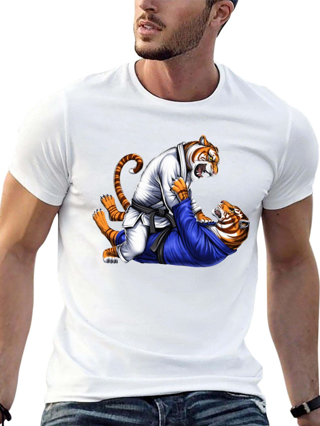 BJJ Tiger T-Shirt - Black Martial Arts Tee