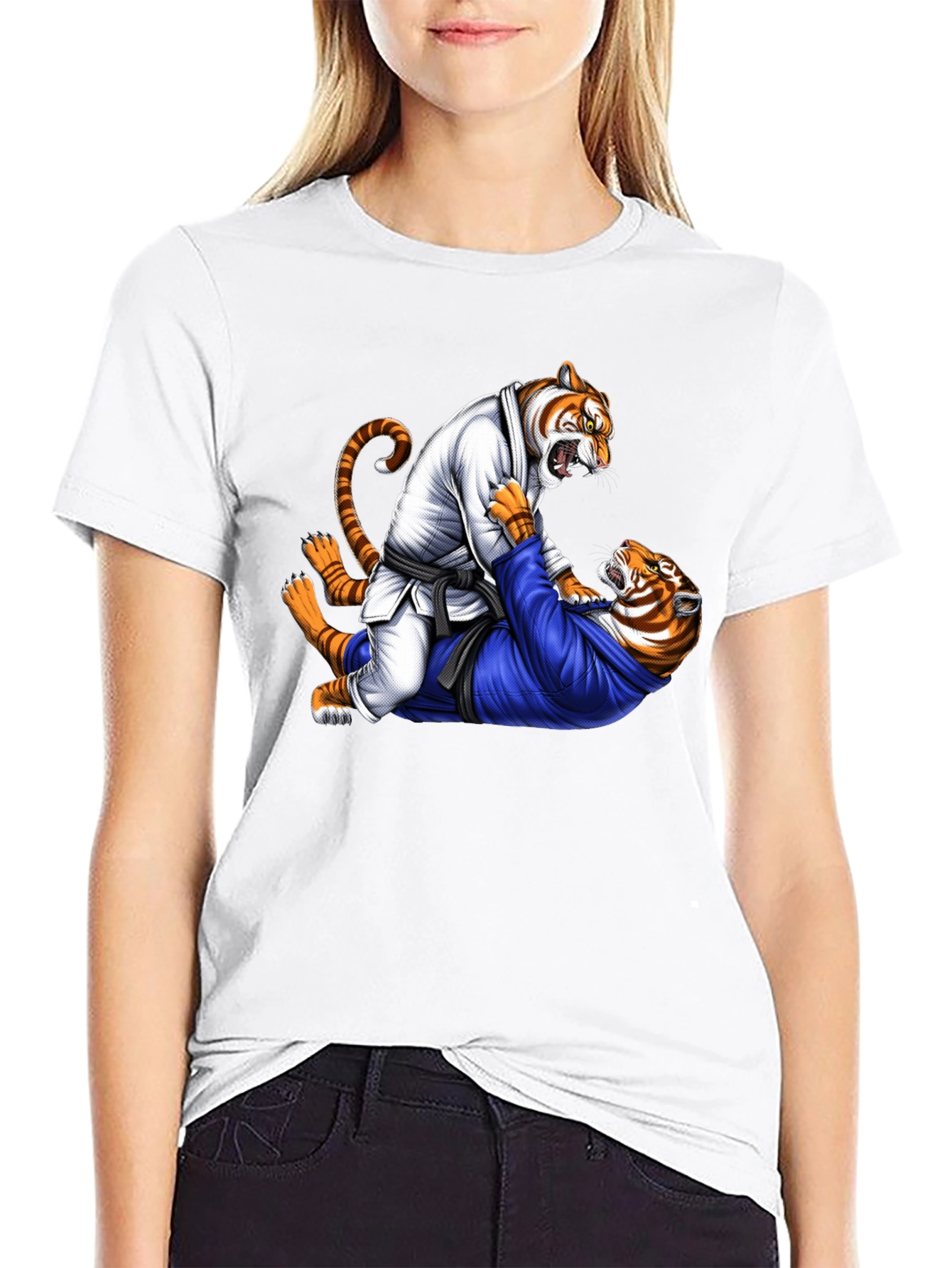 BJJ Tiger T-Shirt - Black Martial Arts Tee