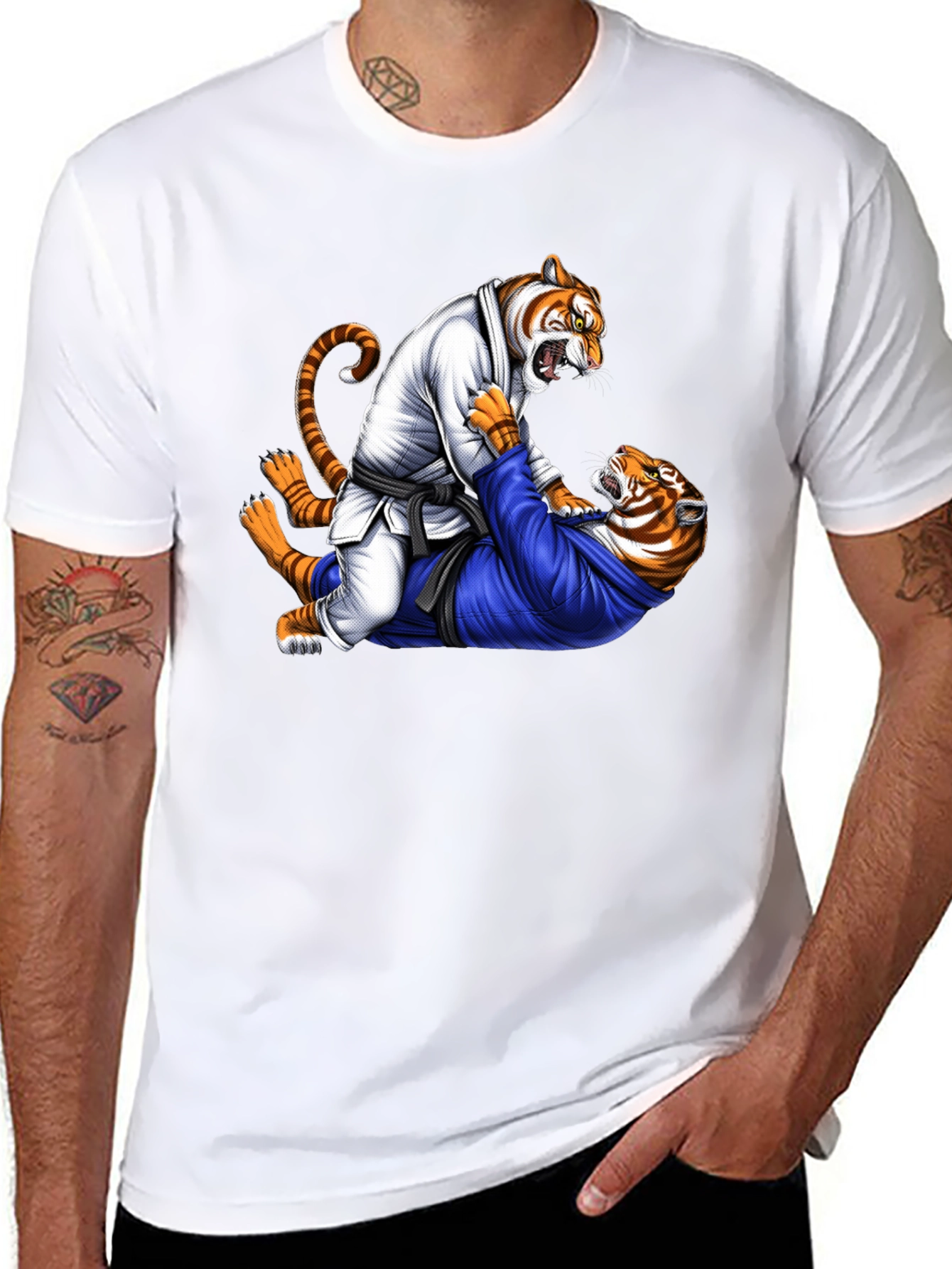 BJJ Tiger T-Shirt - Black Martial Arts Tee