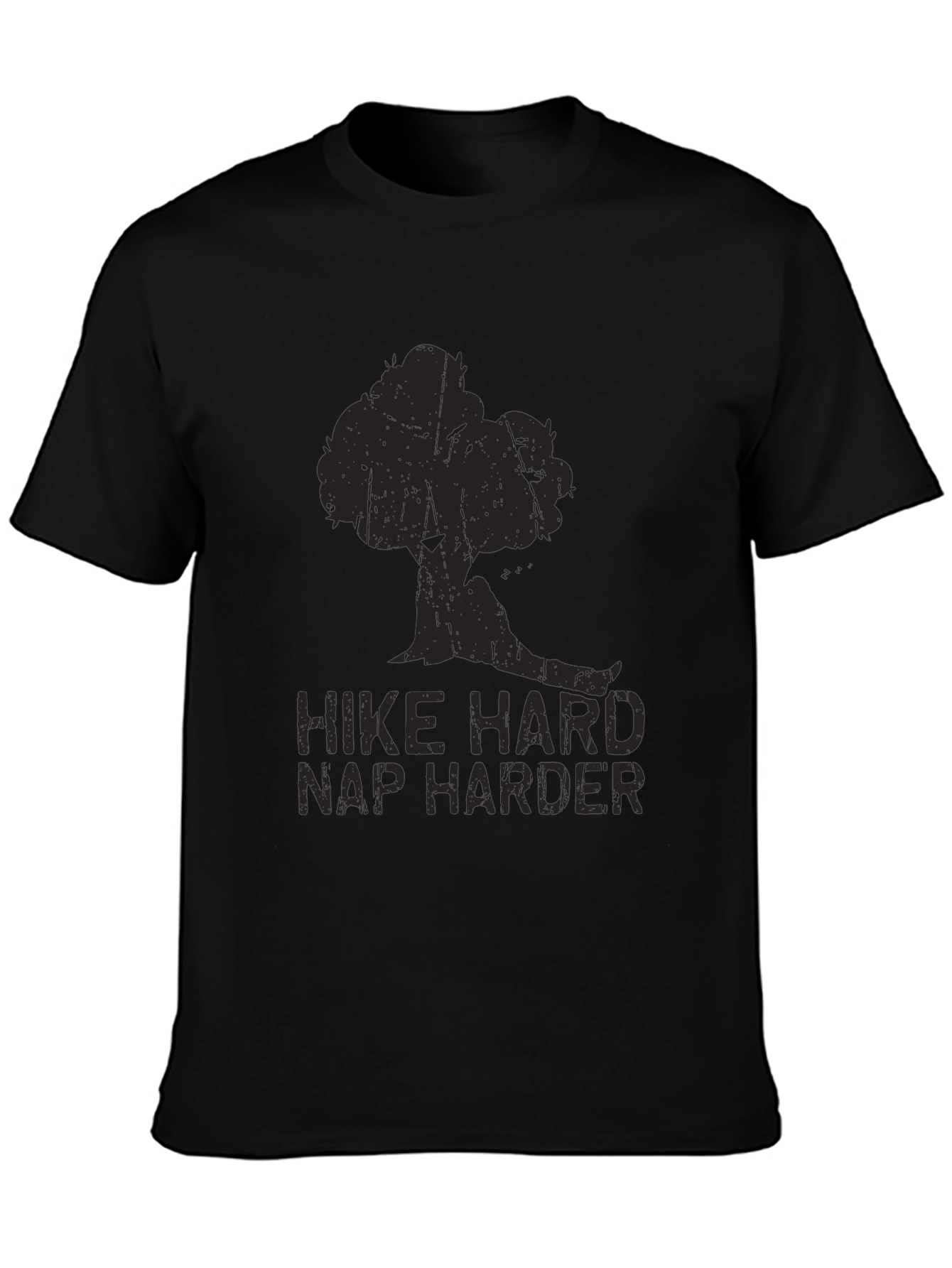 Hike Hard Nap Harder Graphic Tee - Black