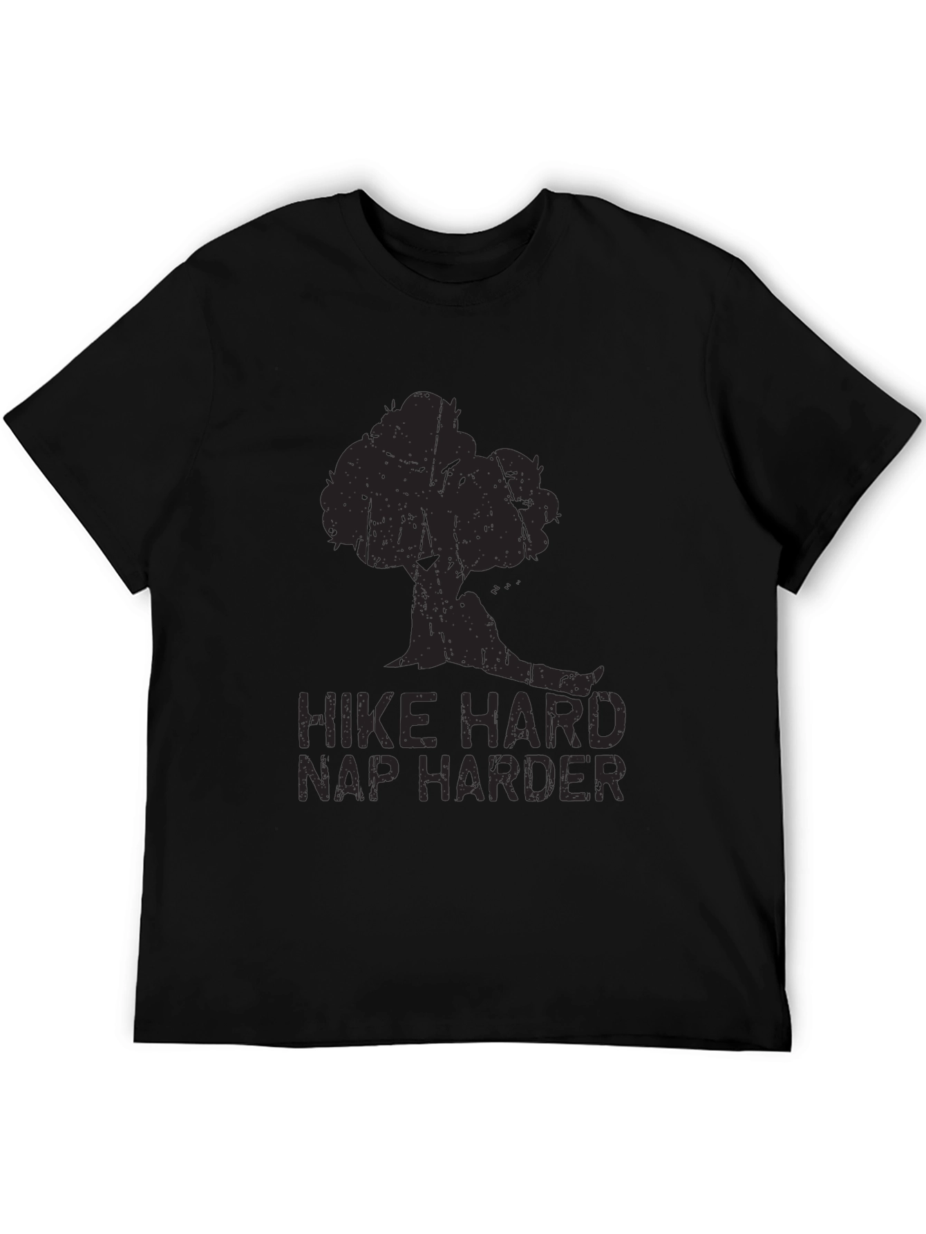 Hike Hard Nap Harder Graphic Tee - Black