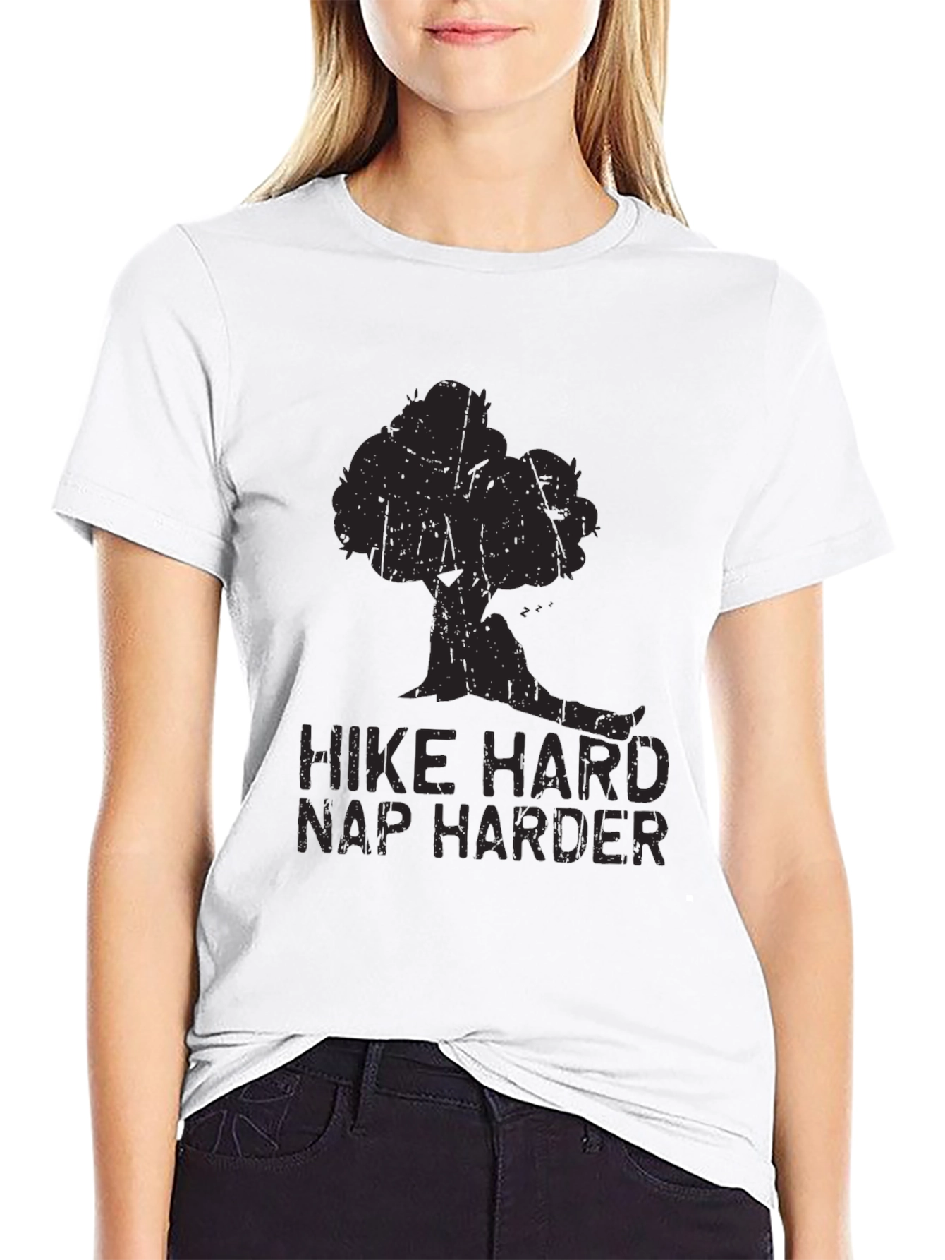Hike Hard Nap Harder Graphic Tee - Black