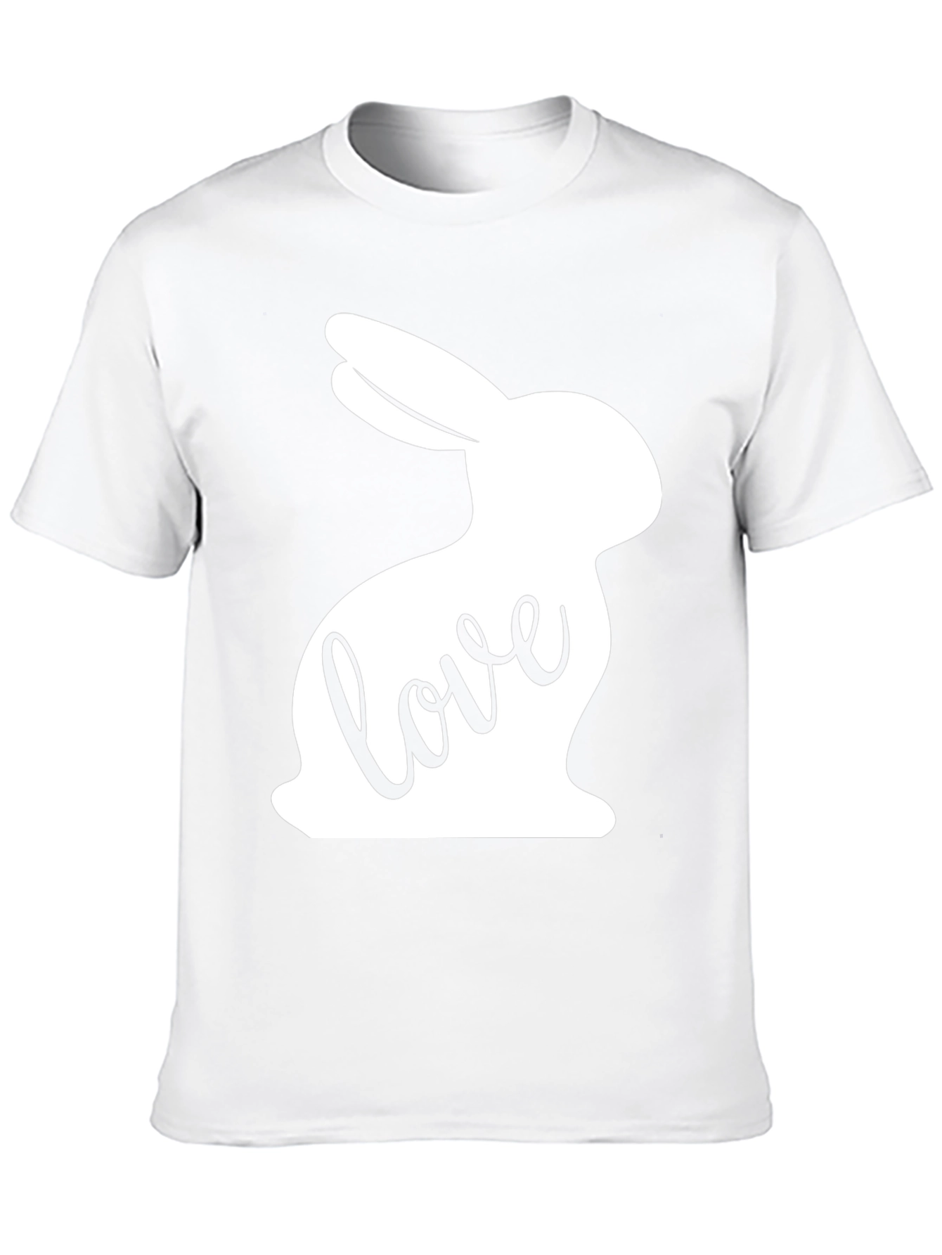 Love Bunny Graphic Tee - Black Cotton Casual Shirt